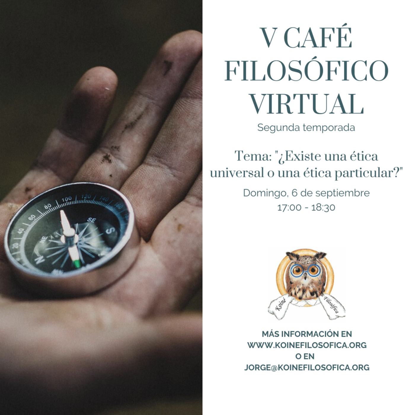 Cafés Filosóficos Virtuales. 2020-21