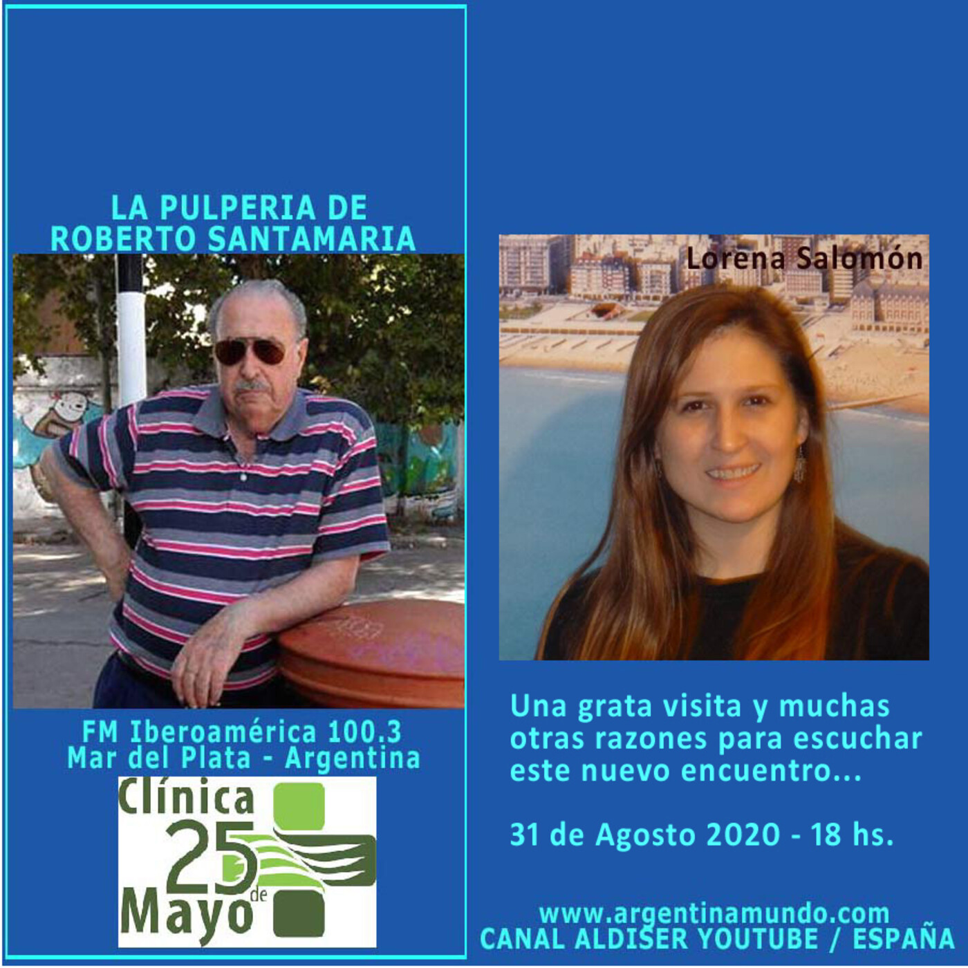 Lorena Salomón en La Pulpería de Roberto Santamaría - Iberoamérica FM 100.3 - Mar del Plata - Argentina episode artwork