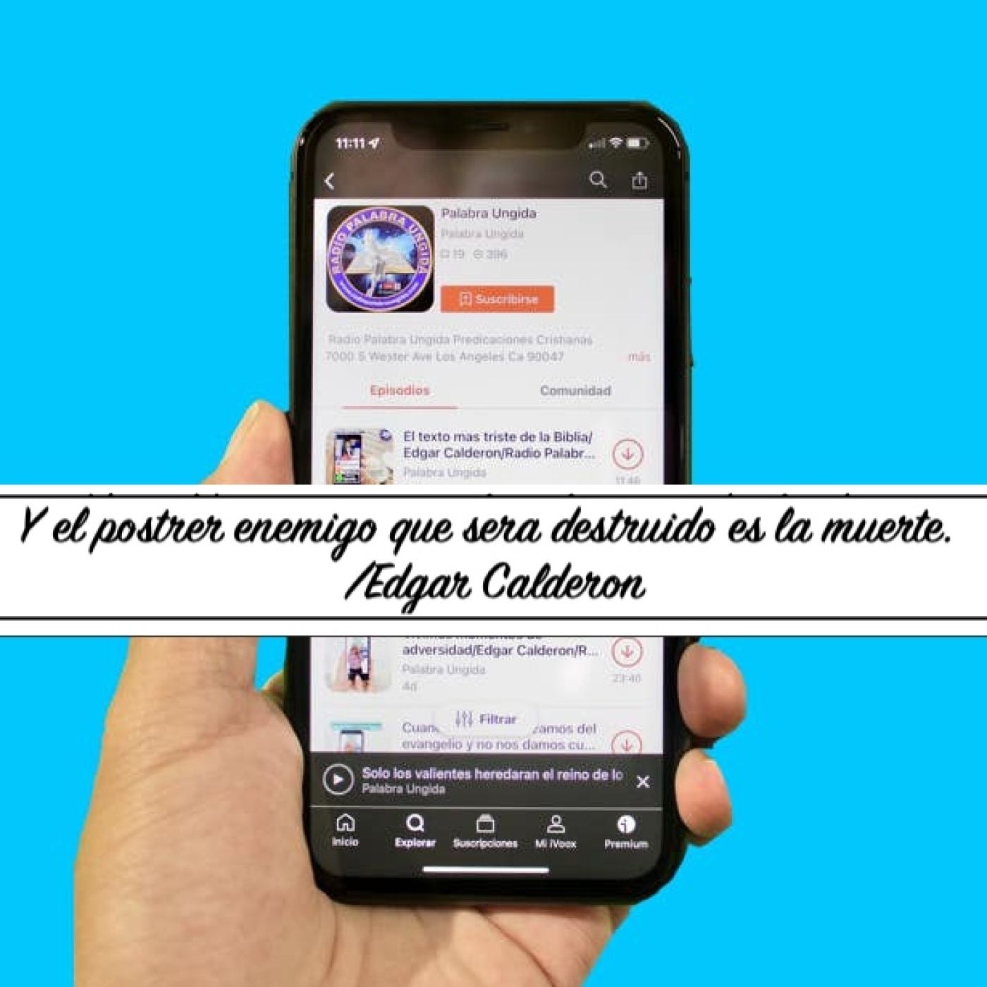 Y el postrer enemigo que será destruido es la muerte. /Edgar Calderon episode artwork
