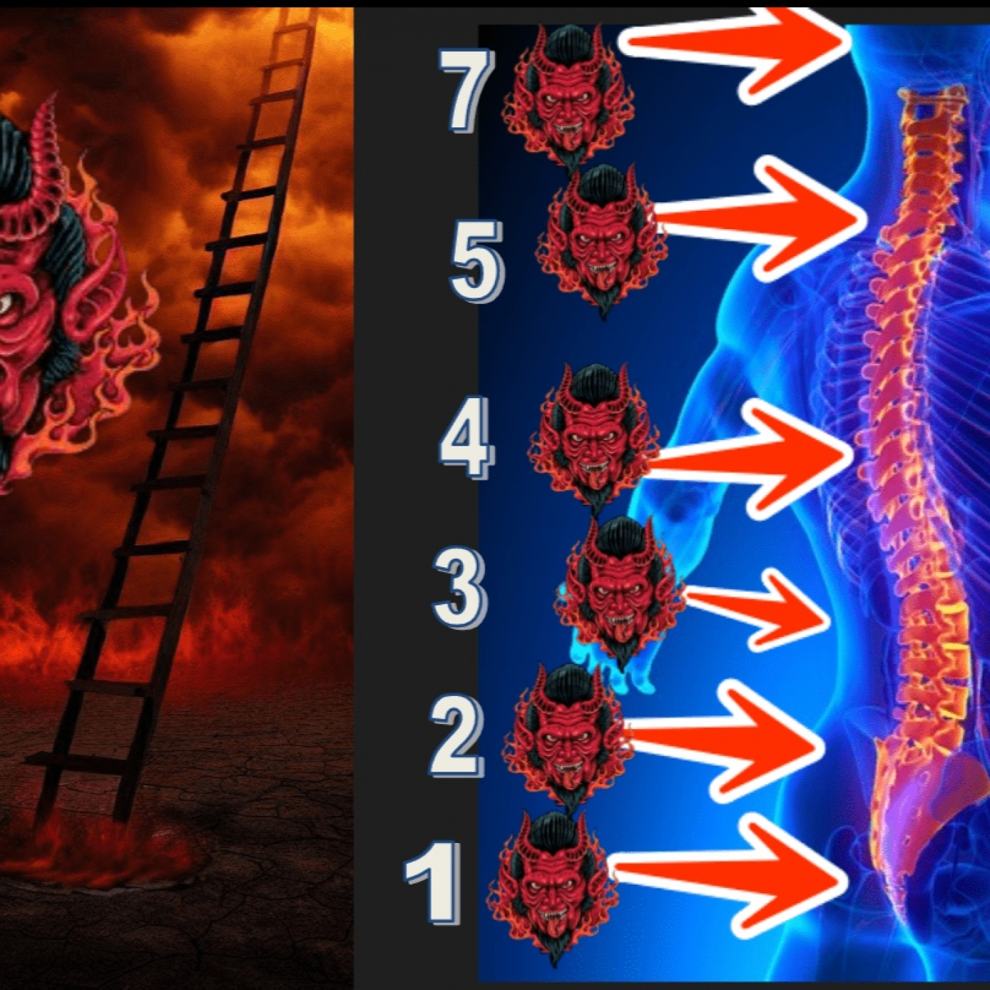 7 PASOS EN LA ESCALERA A LA MUERTE Y 7 DEMONIOS EN TU COLUMNA VERTEBRAL episode artwork