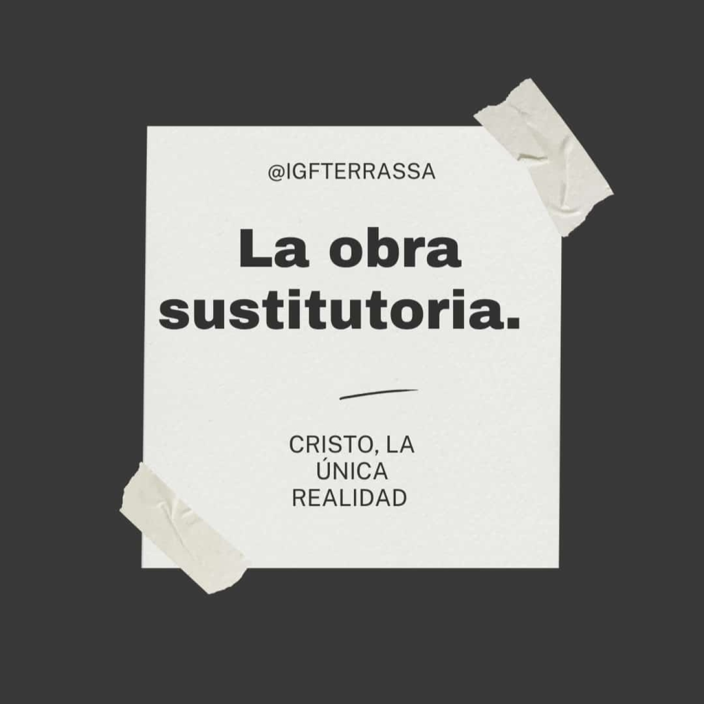 La obra sustitutoria - (Cristo La Única Realidad 11) - Pastor Kenneth Solá episode artwork