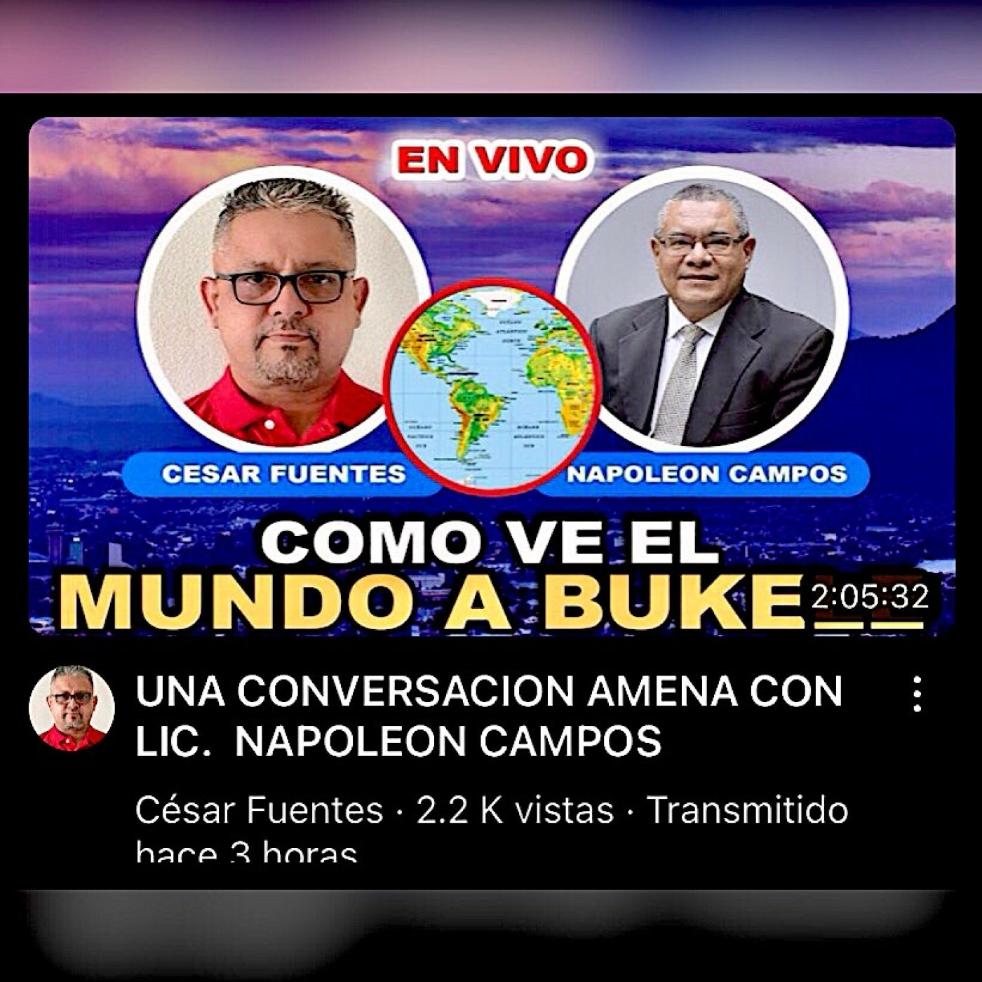 CONVERSANDO CON NAPOLEÓN CAMPOS / César Fuentes en YT episode artwork