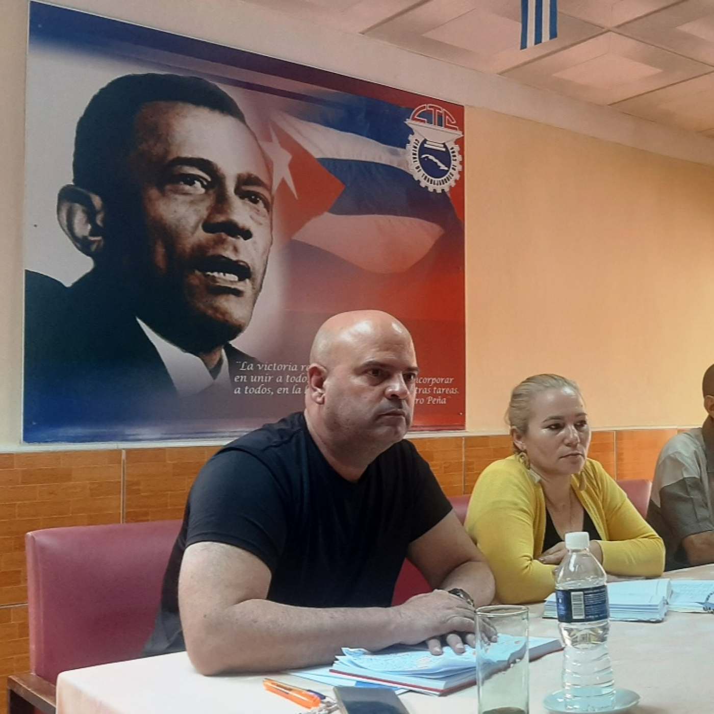 Asistió a Pleno Extraordinario en Cienfuegos Osnay Colina Presidente de Comisión Organizadora del 22 Congreso de la CTC