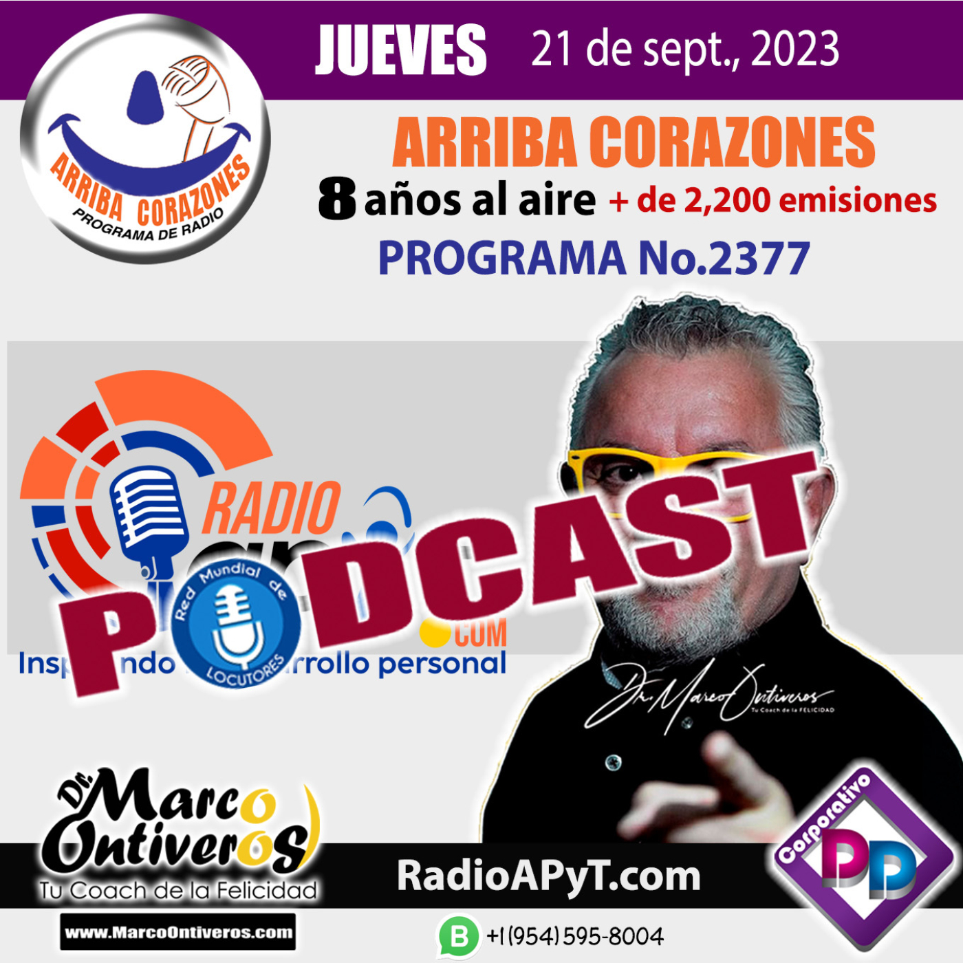 2377-arriba-corazones-2023-09-21-JUEVES-ArtistasIndependientes-JulioCesarMarcilla-ElTenorDeMexico episode artwork