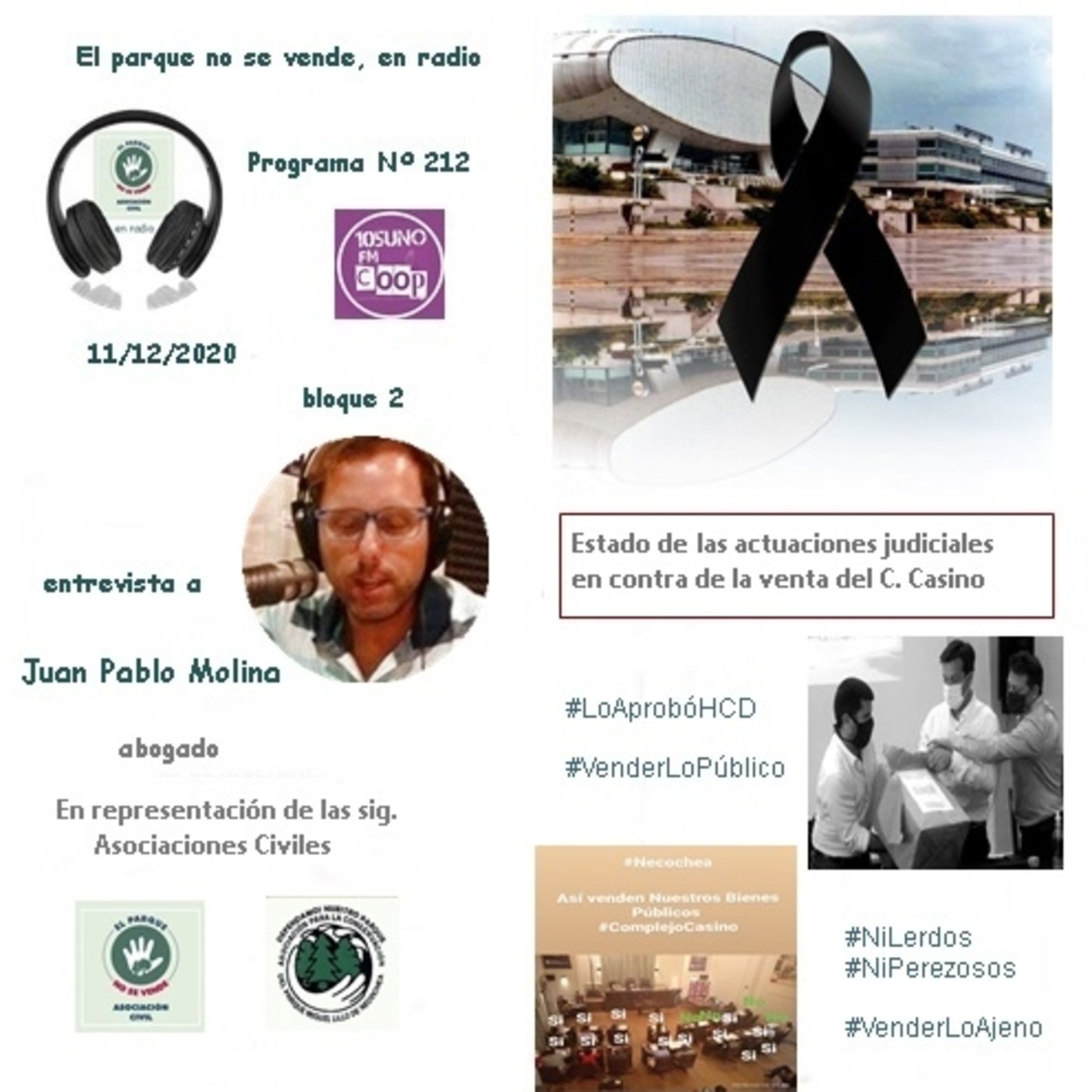 2020 - El parque no se vende, en radio