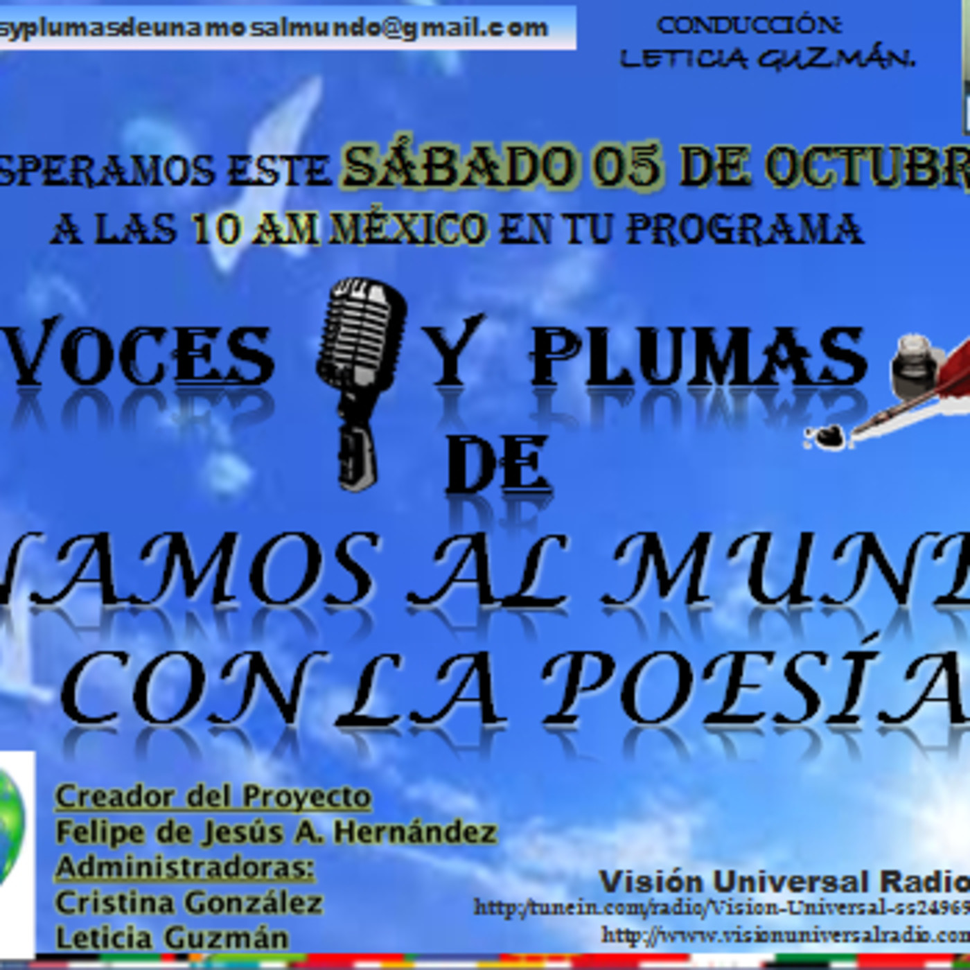 VOCES Y  PLUMAS DE  UNAMOS AL MUNDO CON LA POESIA