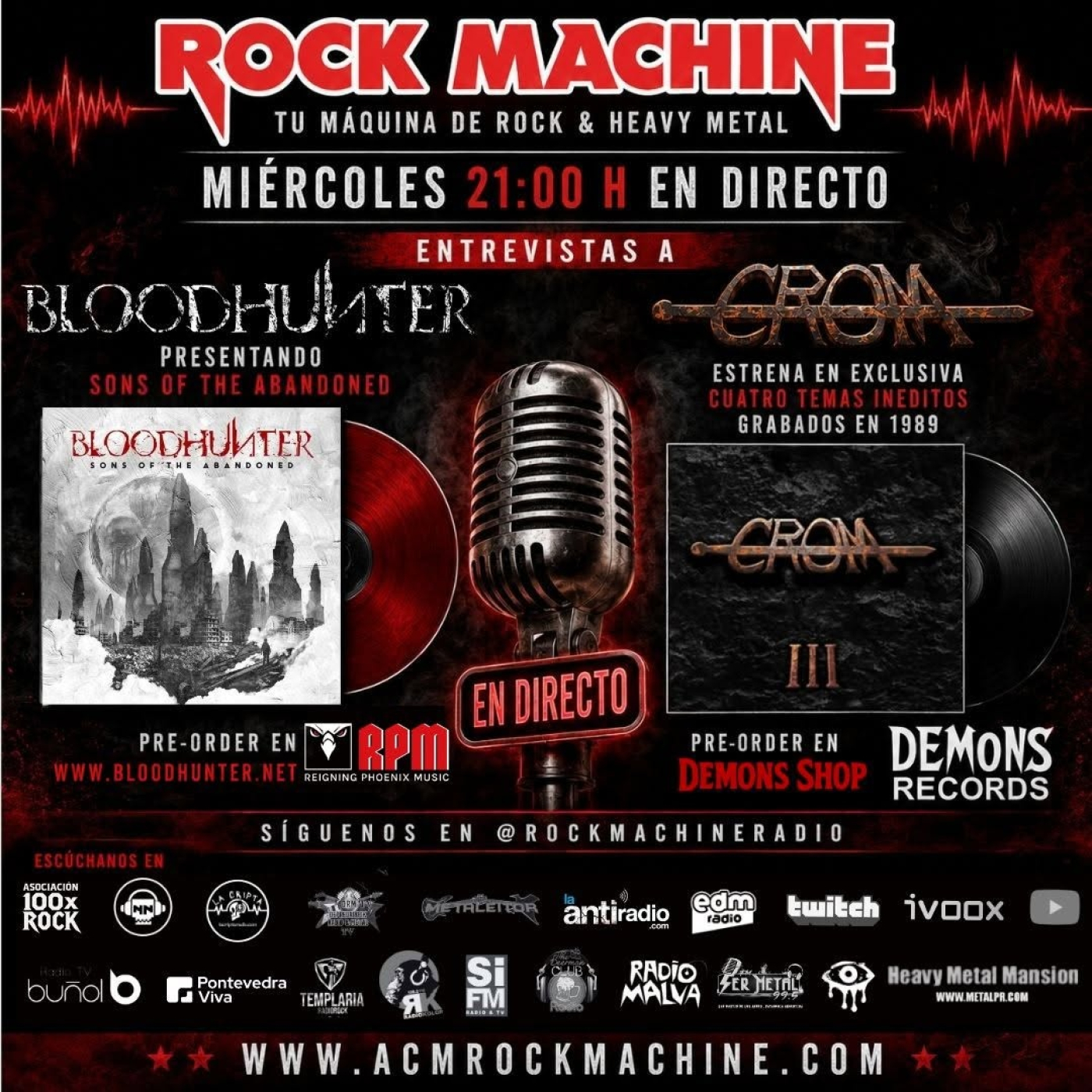 Rock Machine 10x41 | Bloodhunter (Diva Satánica) & Crom (Entrevistas) episode artwork