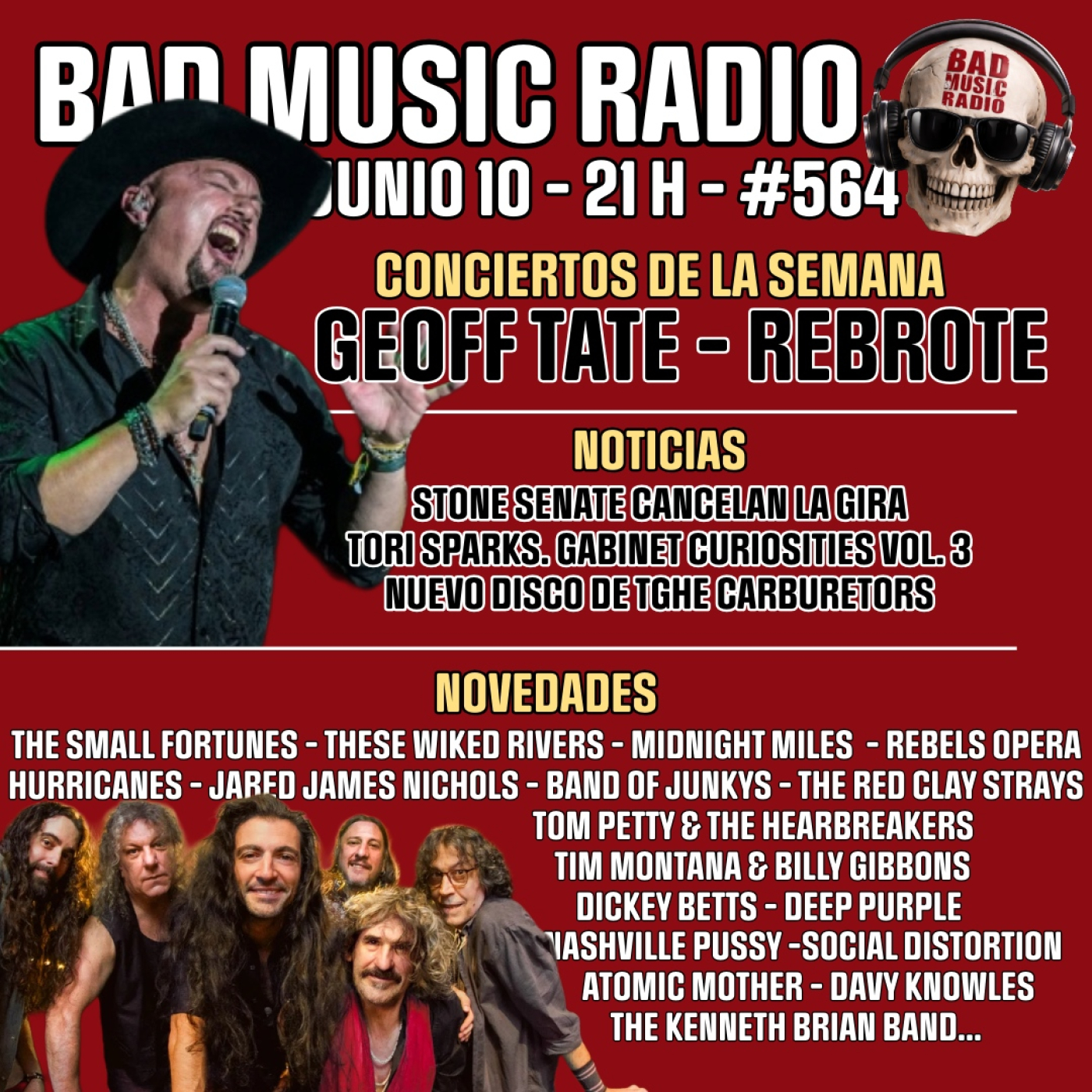 BAD MUSIC RADIO #564. GEOFF TATE + REBROTE episode artwork