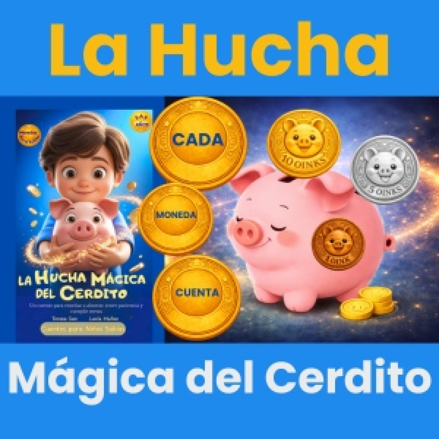La Hucha Mágica del Cerdito+  Cada moneda suma Y cada sueño, puede hacerse realidad.