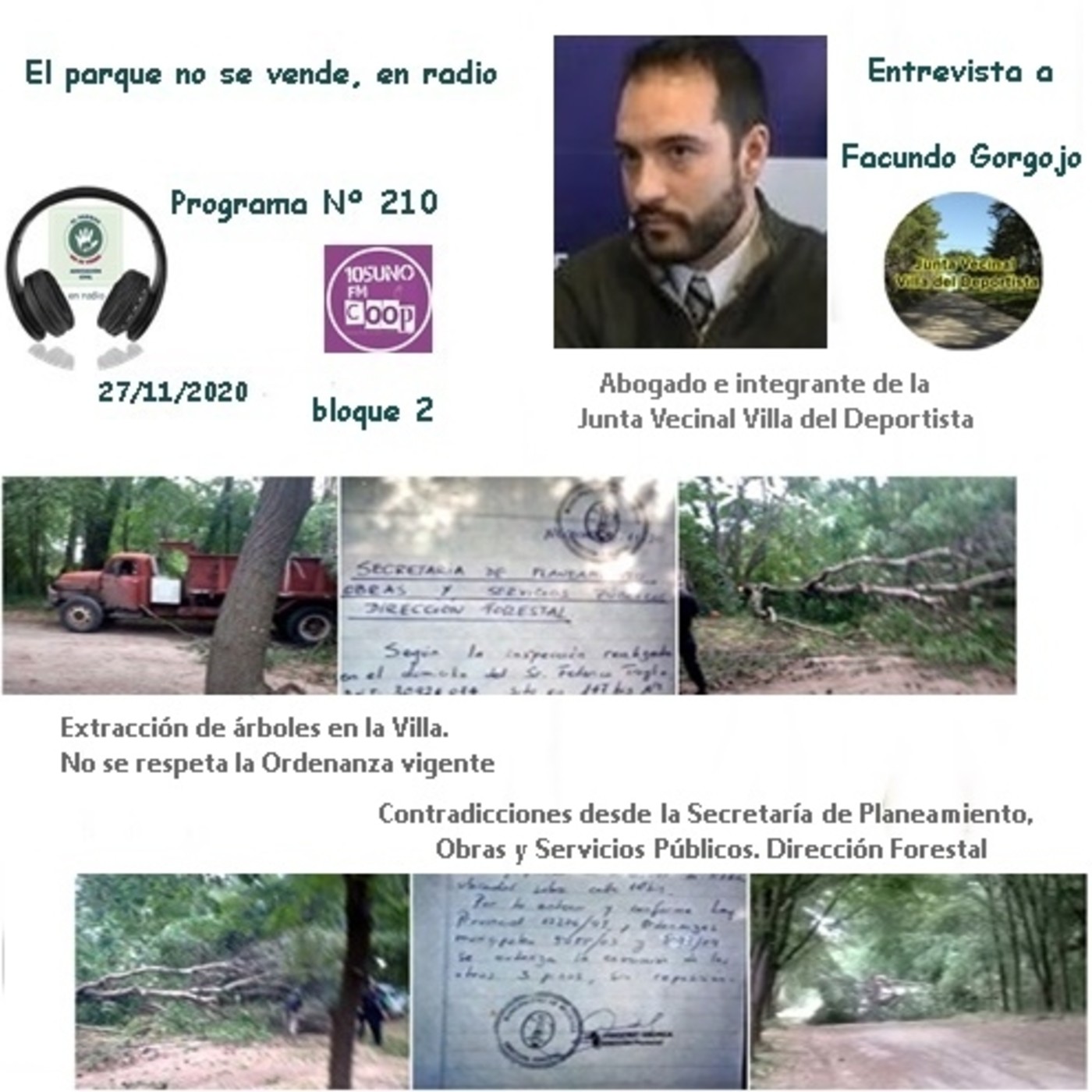 2020 - El parque no se vende, en radio