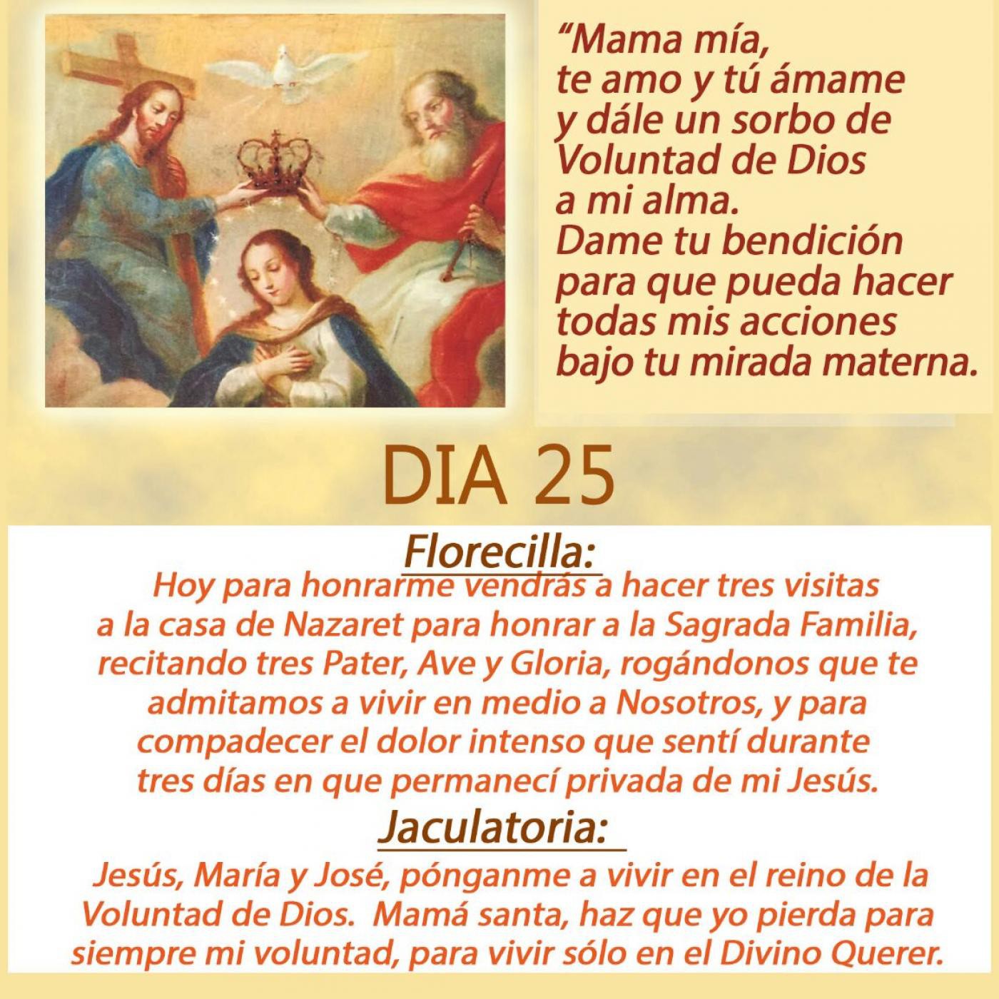 DIVINA VOLUNTAD CONSAGRACION A LA REINA DEL CIELO