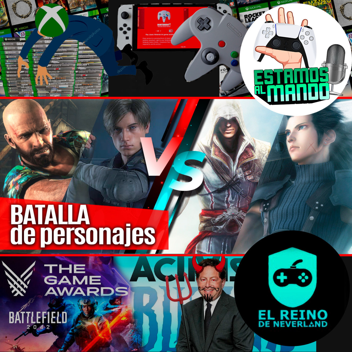 EAM 4-12 Reino de Neverland vs EAM batalla de personajes, Games Awards, Bobby Kotick está en la mierda