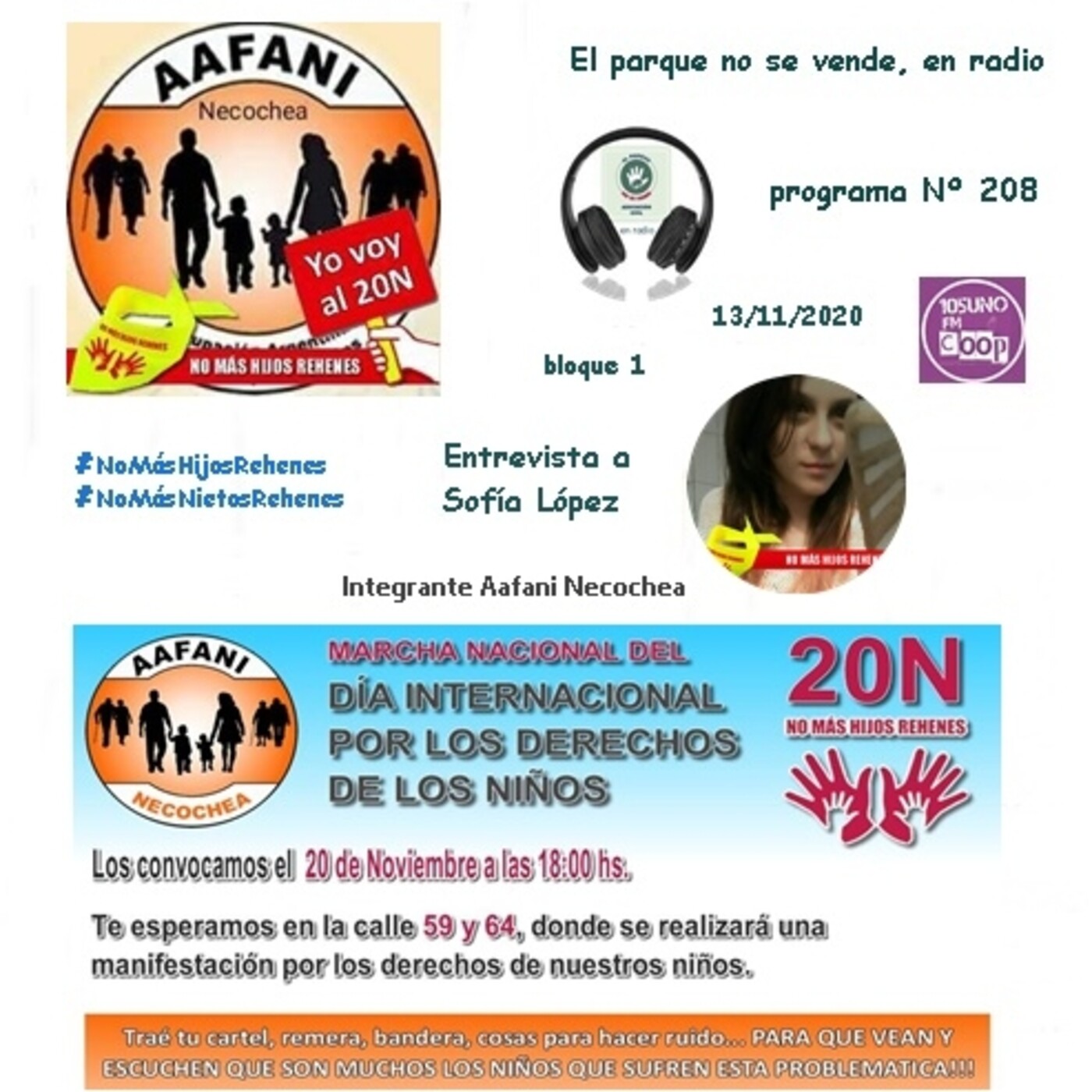 2020 - El parque no se vende, en radio