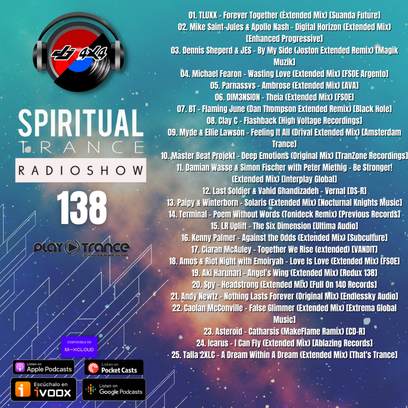 DJ 4x4 Pres. Spiritual Trance Radioshow 138 31-01-23 episode artwork