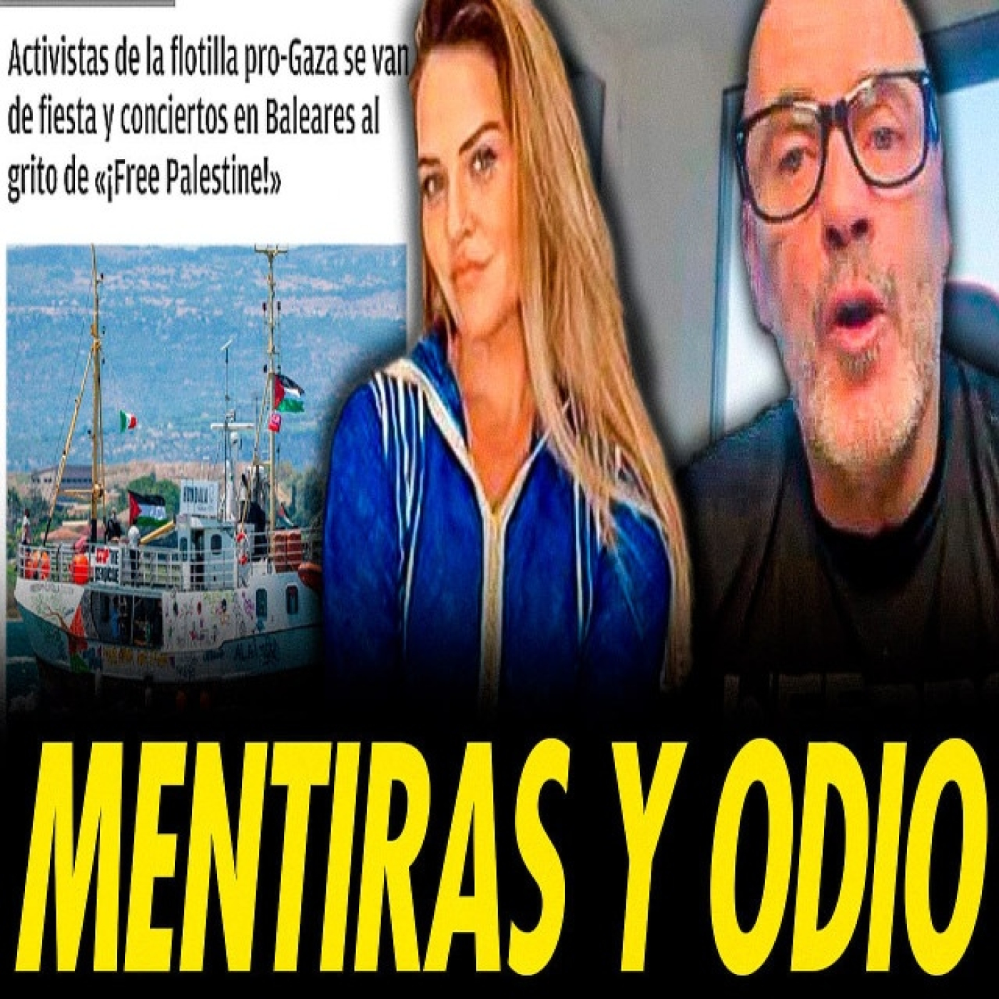 LA ULTRADERECHA ATACA CON BULOS A HANAN ALCALDE Y A LA FLOTILLA GLOBAL SUMUD