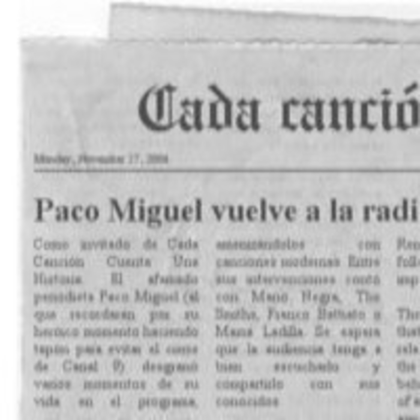 Cada canción cuenta una historia