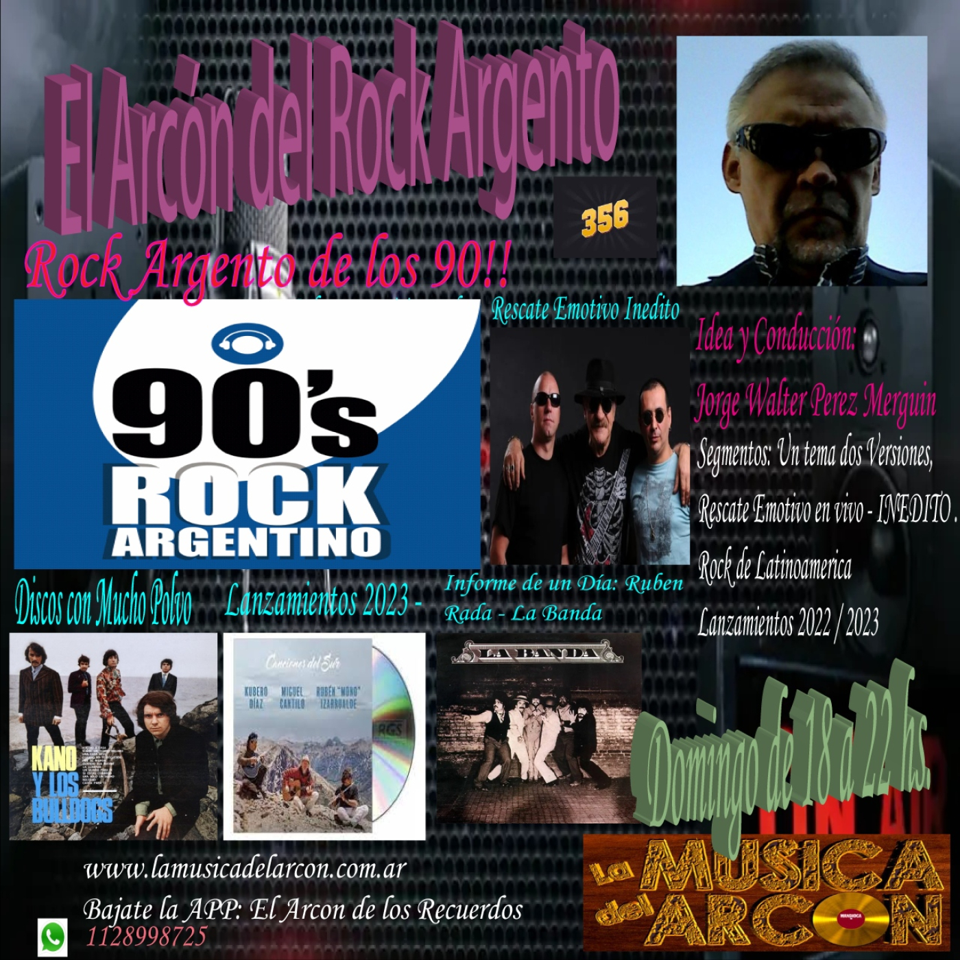 El Arcon del Rock Argento - Emision nº 356 Rock de los 90 - 15-10-2023 episode artwork