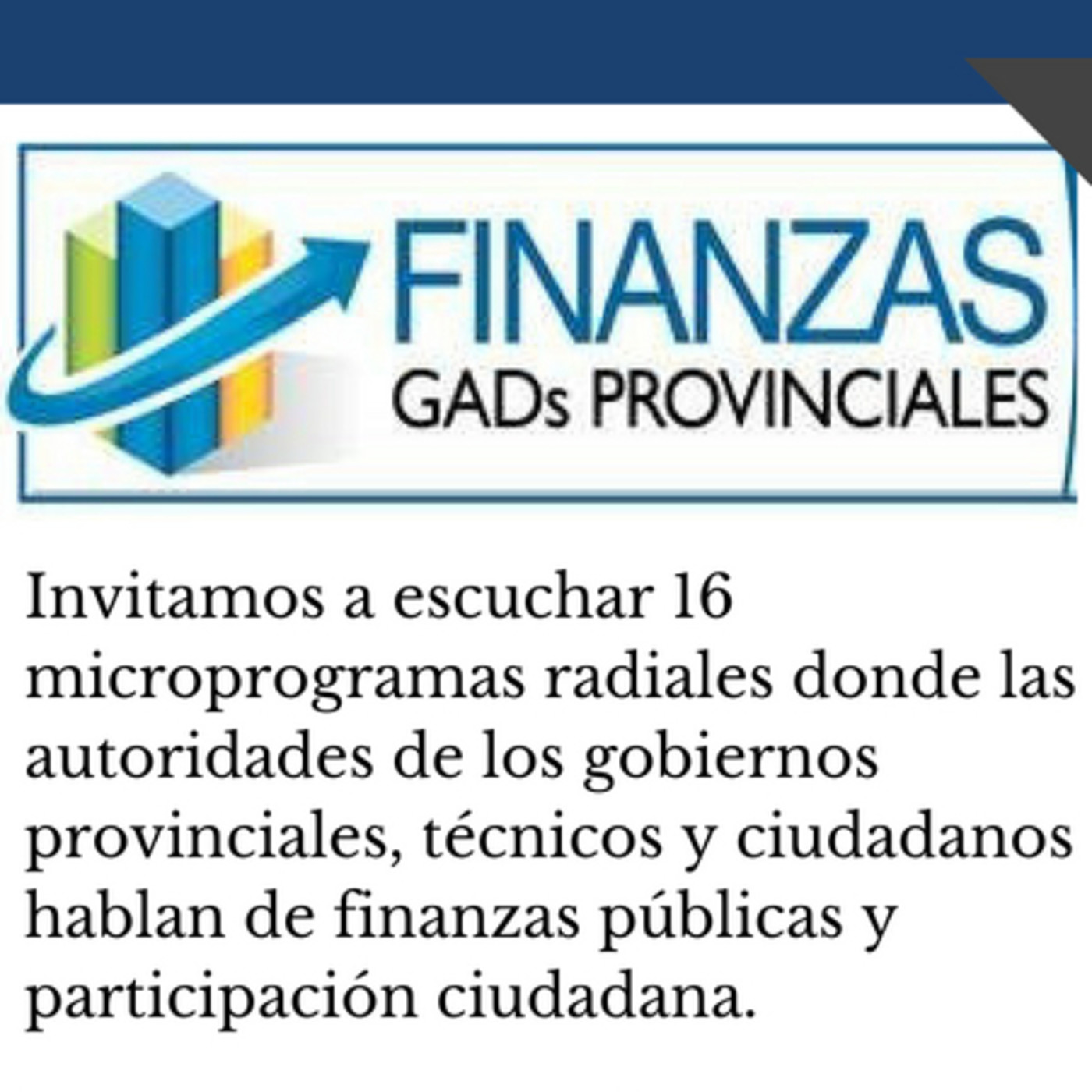 “Finanzas Públicas GADS Provinciales”