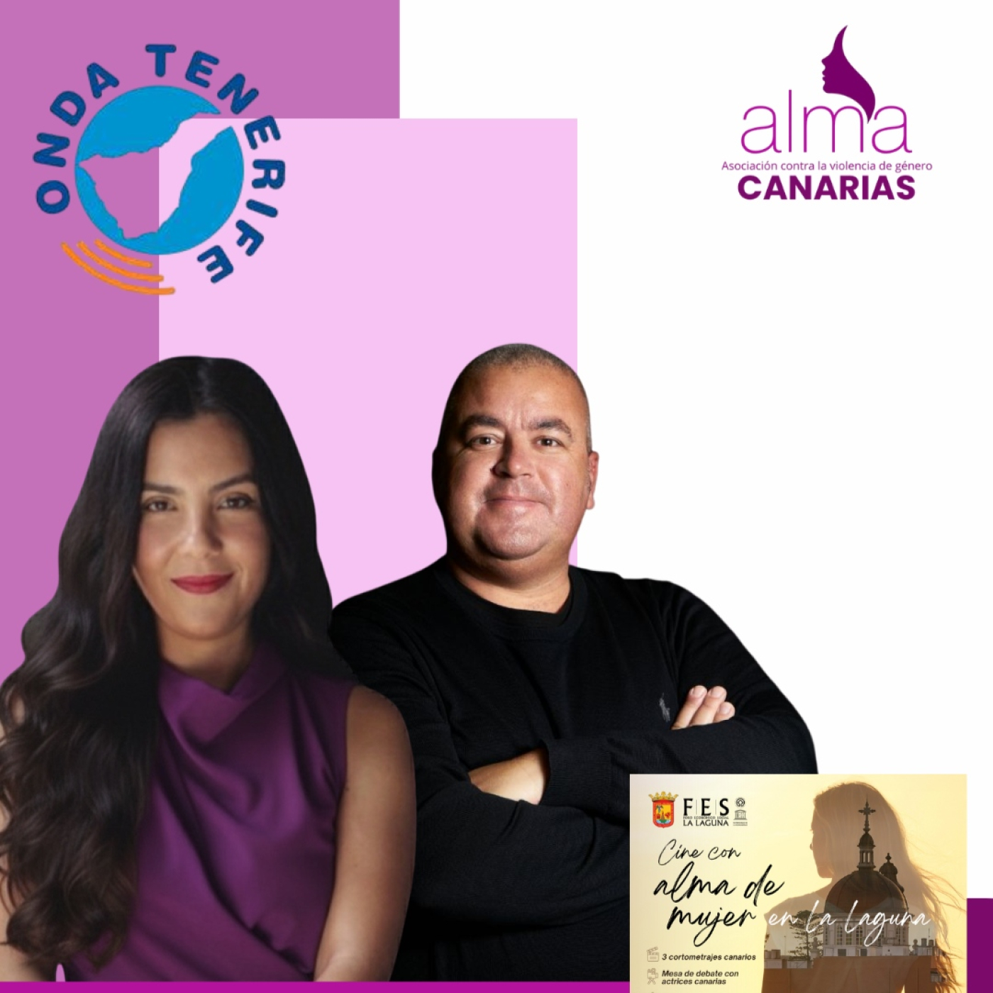 Entrevista Onda Tenerife Cine con Alma de Mujer en La Laguna. Raquel Valle y Rumen Justo — No me cuentes cuentos cover