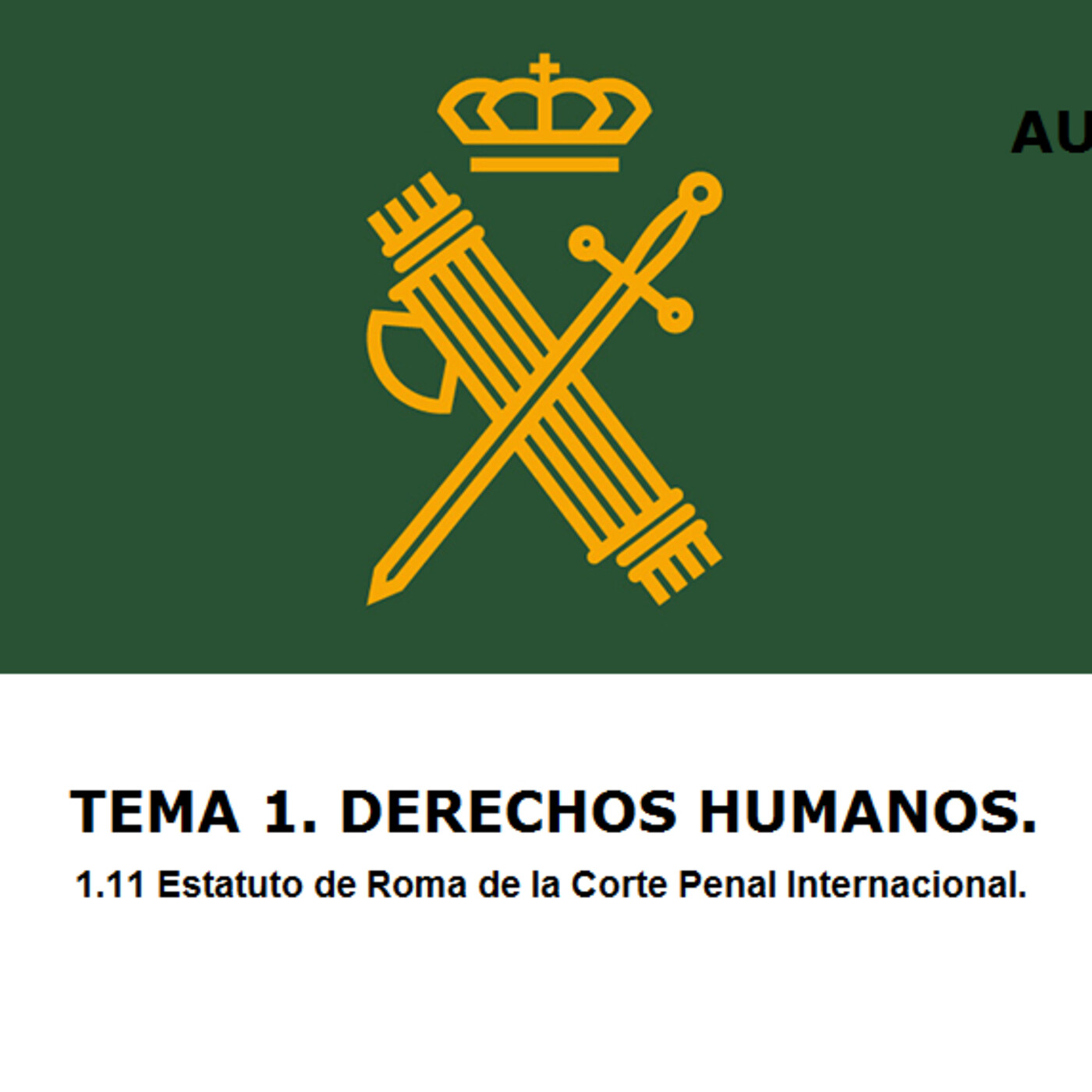 Audio Temario Oposición Guardia Civil.