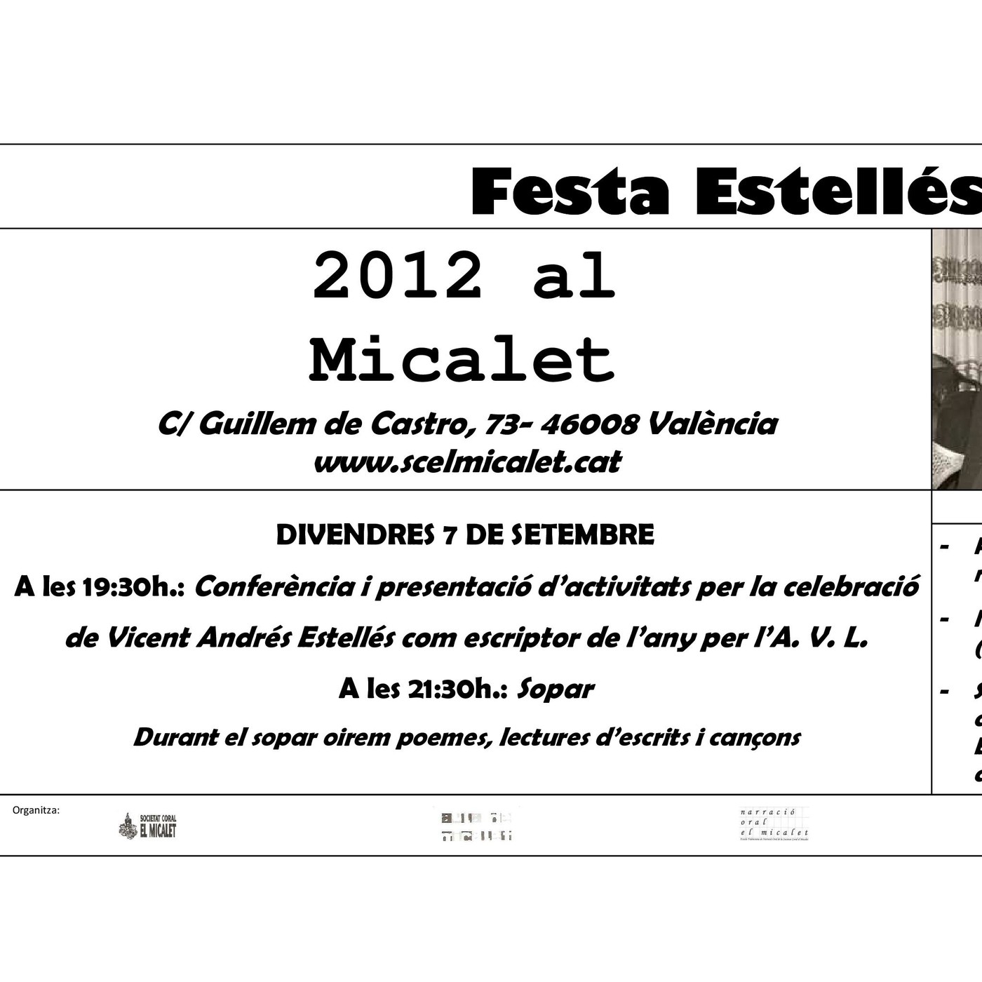 Sopar Estellés. València 2012