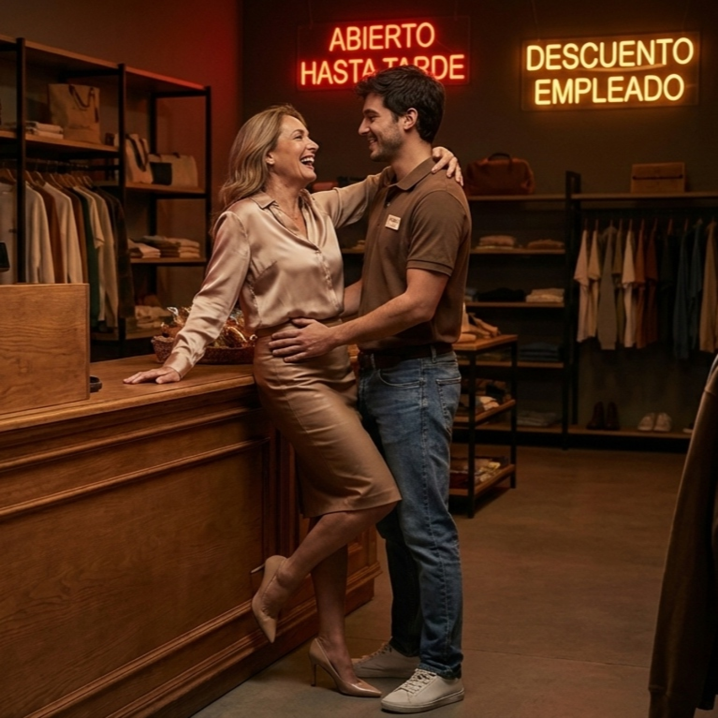 Madura follando al nuevo de la tienda.