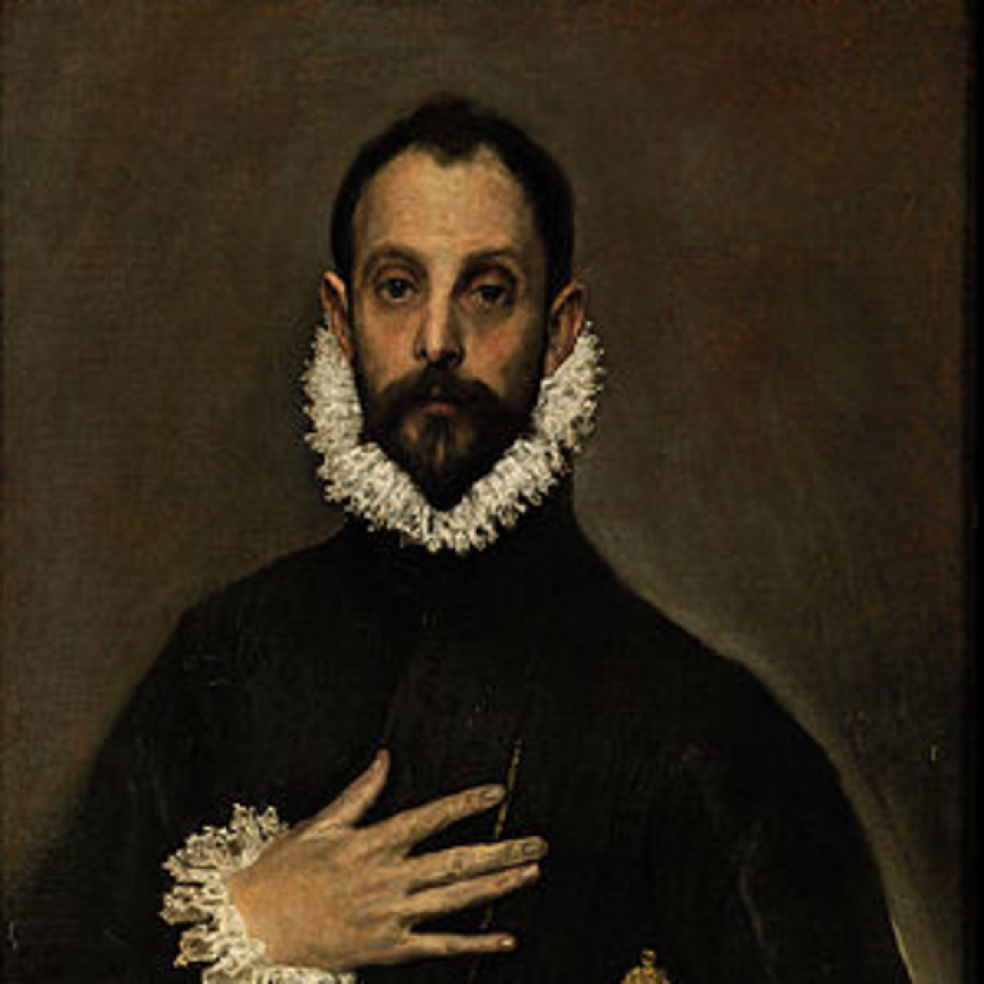 EL CABALLERO DE LA MANO EN EL PECHO
