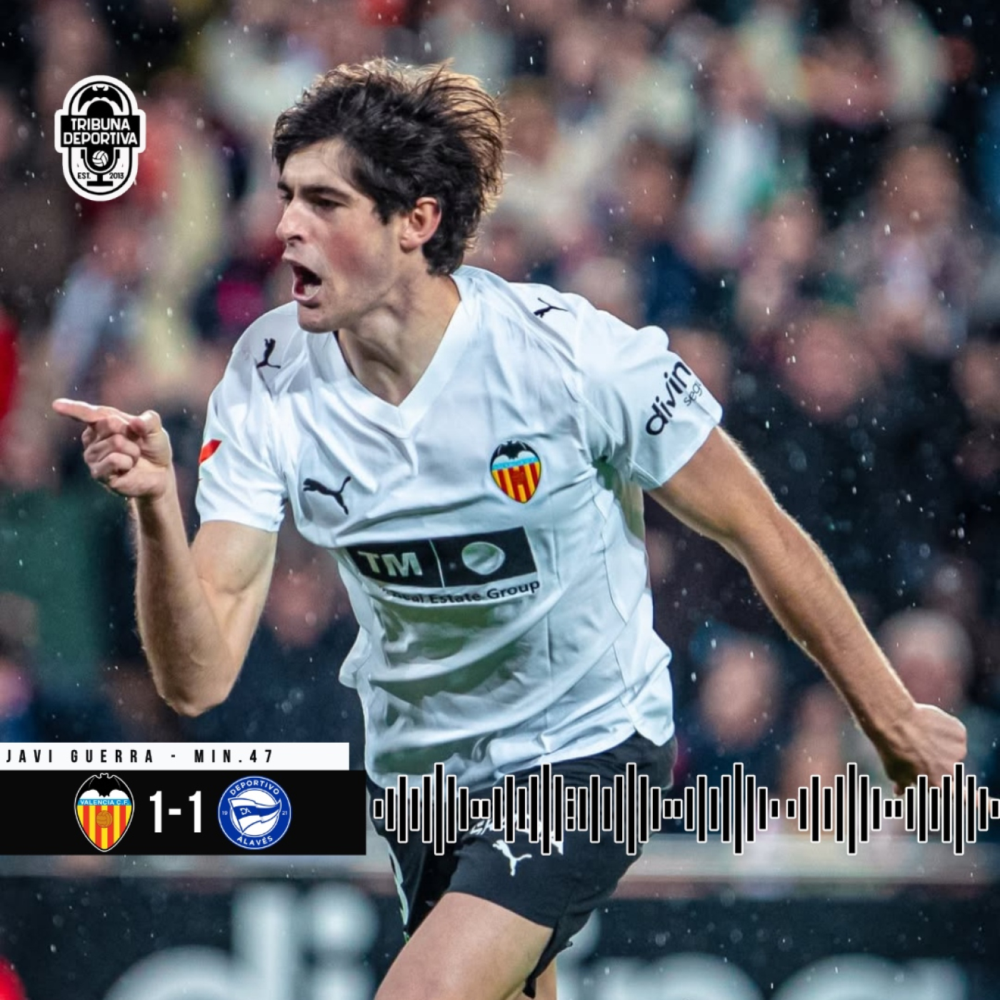 GOL | Javi Guerra Valencia CF 1 - 1 Deportivo Alavés J27