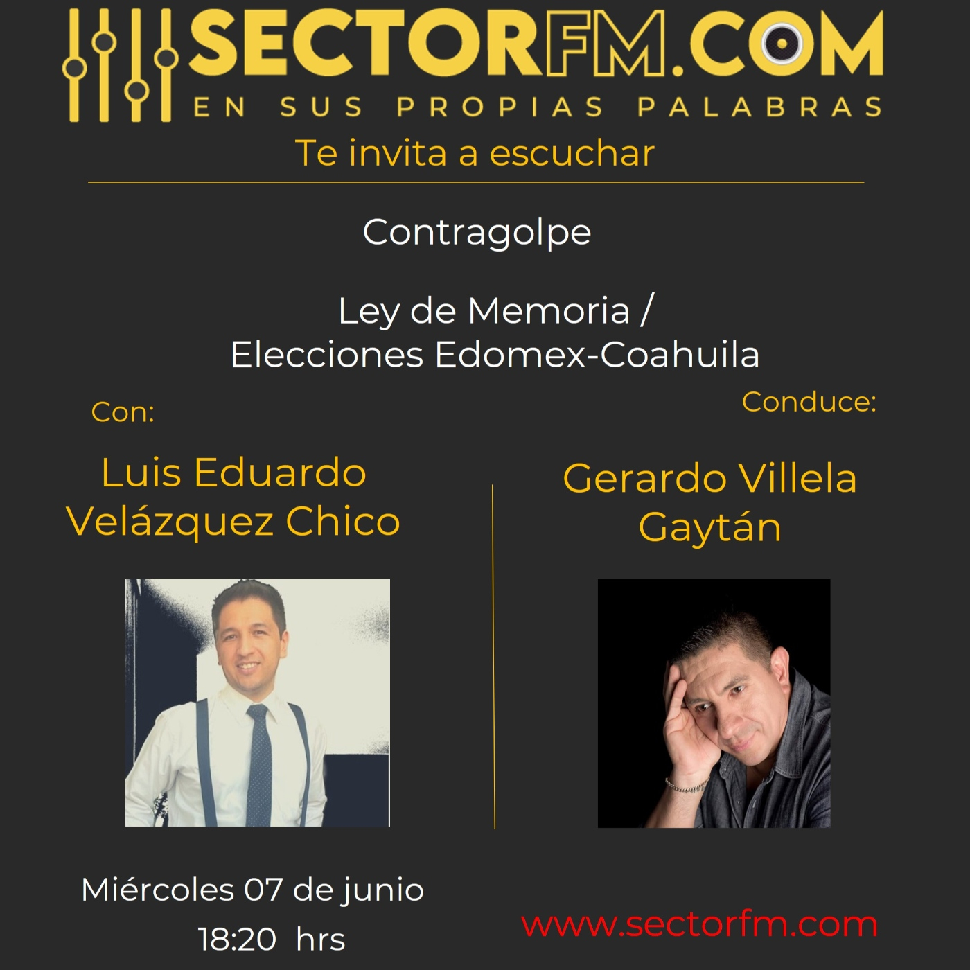 Ley de memoria - Elecciones Edomex y Coahuila con Luis Eduardo Velázquez Chico 07-06-23 episode artwork
