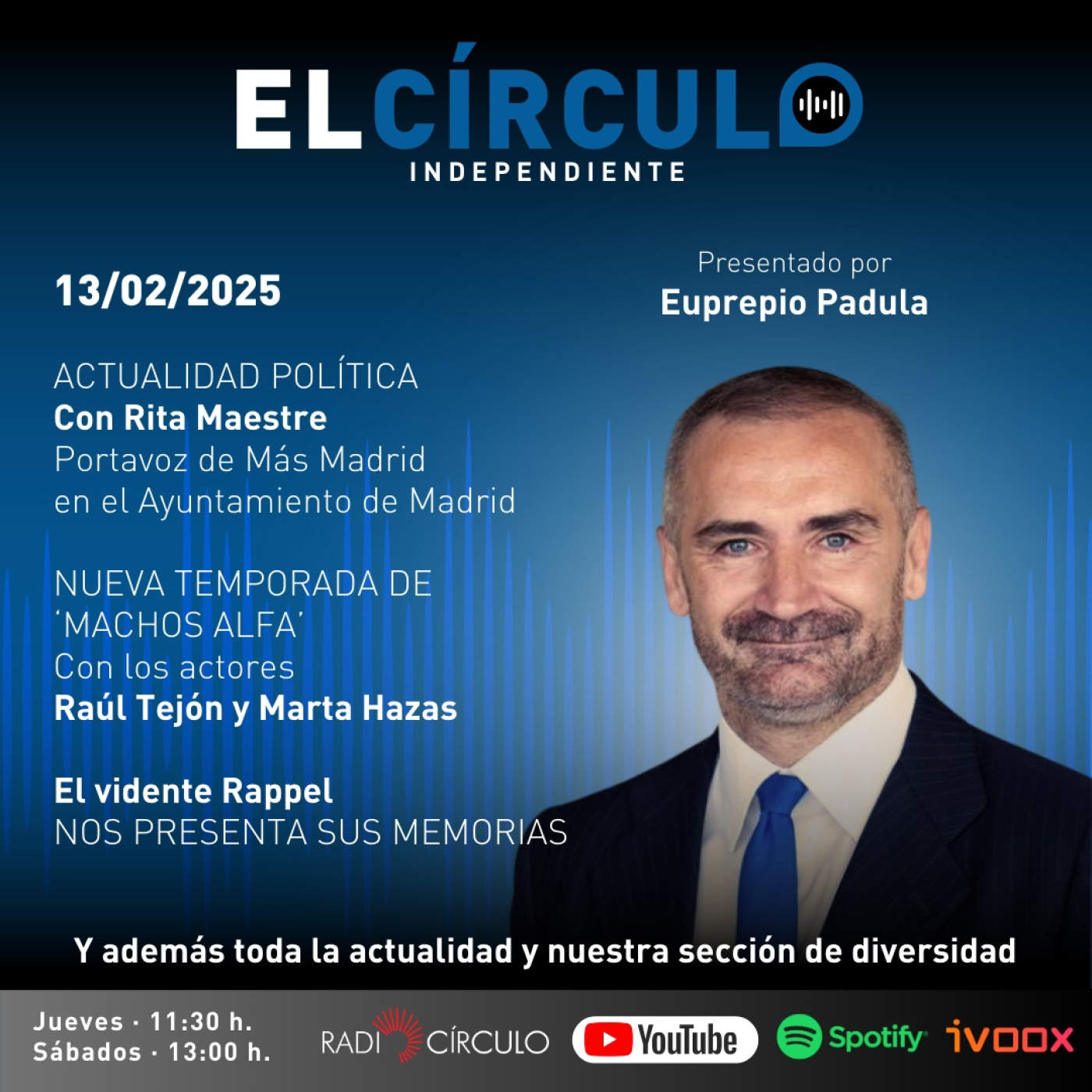 Programa 51: Rita Maestre (Más Madrid), Rappel (vidente) y 'Machos Alfa' (Netflix) episode artwork