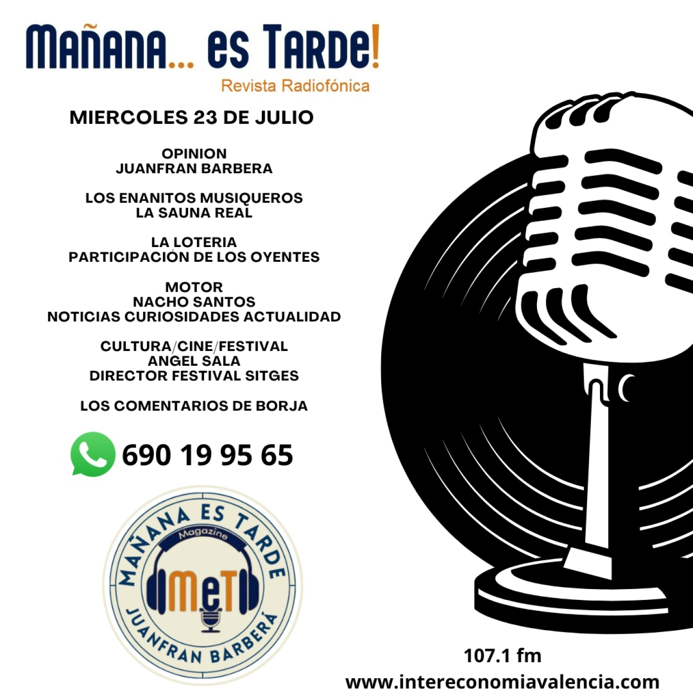 MAÑANA ES TARDE!!! MET 23 DE JULIO DE 2025 EL MOTOR CON NACHO SANTOS, NOS VAMOS A SITGES CON ANGEL SALA episode artwork
