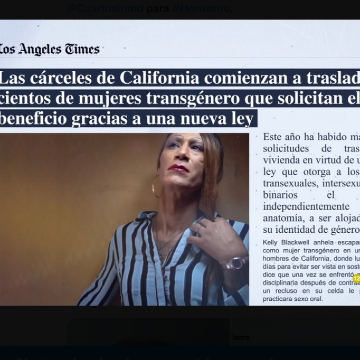 Horizonte: Las negativas consecuencias de la nueva ley trans en las cárceles de EEUU