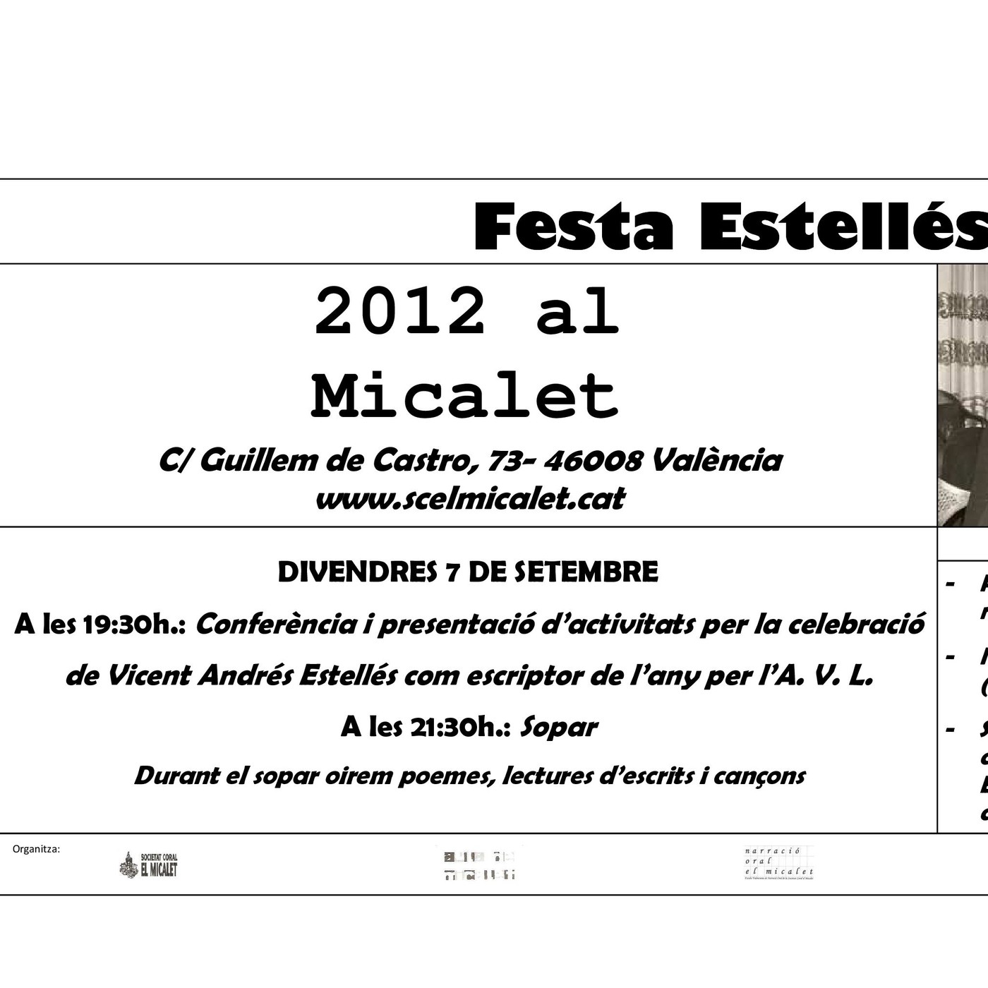 Sopar Estellés. València 2012