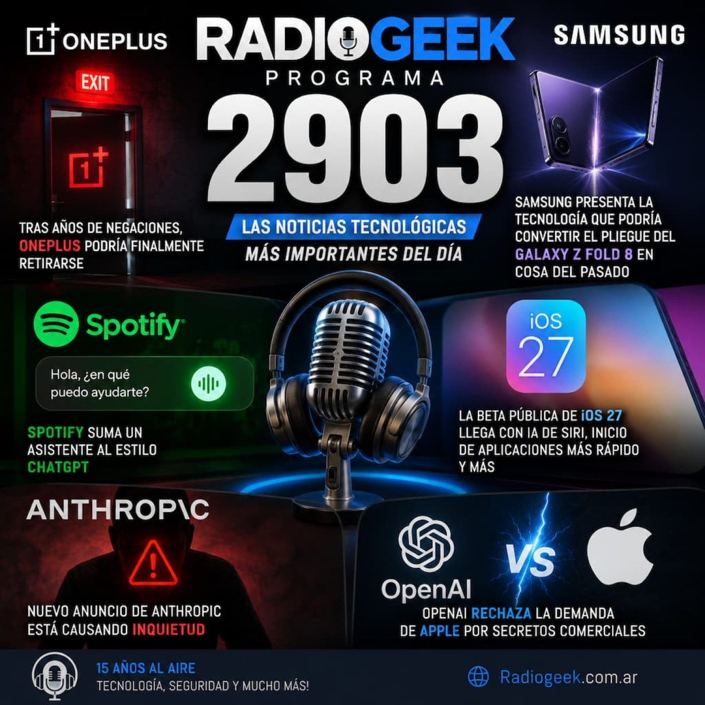 Radiogeek 2903 - OpenAI niega todas las acusaciones de Apple episode artwork