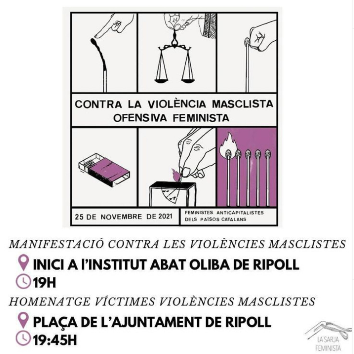 La Sarja organitzarà manifestacions a Ripoll per cada un dels feminicidis a Catalunya episode artwork