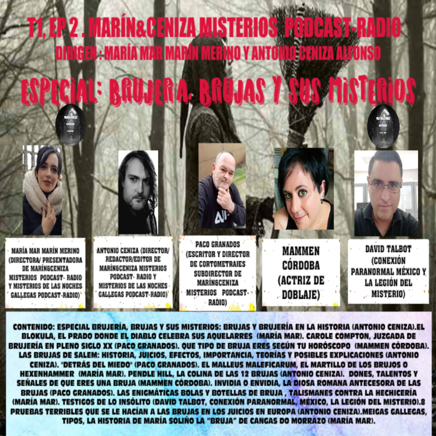 MARÍN&CENIZA MISTERIOS PODCAST-RADIO T1, EP2 : ESPECIAL BRUJERÍA, BRUJAS Y SUS MISTERIOS