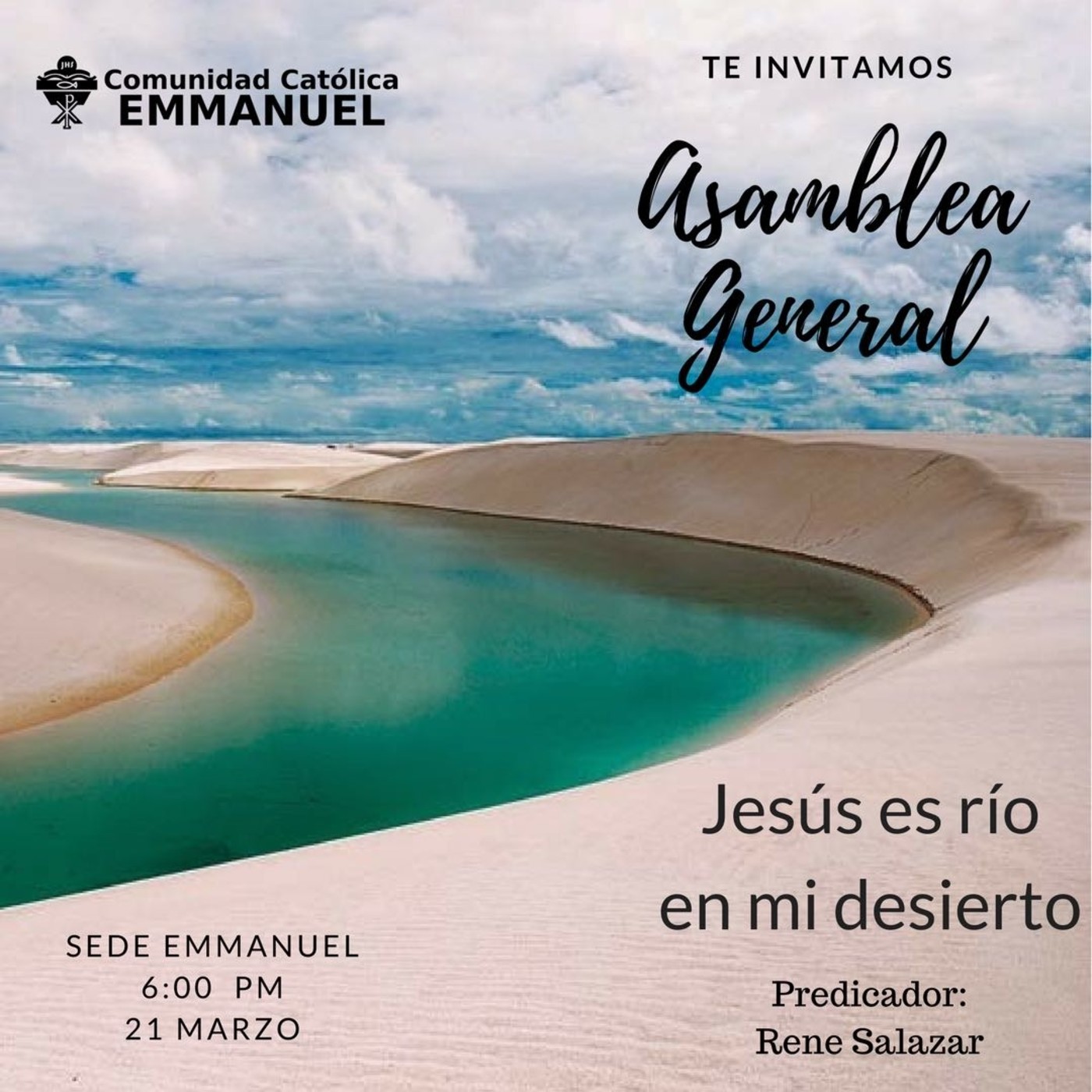 Predicas Asamblea General, Comunidad Católica Emma