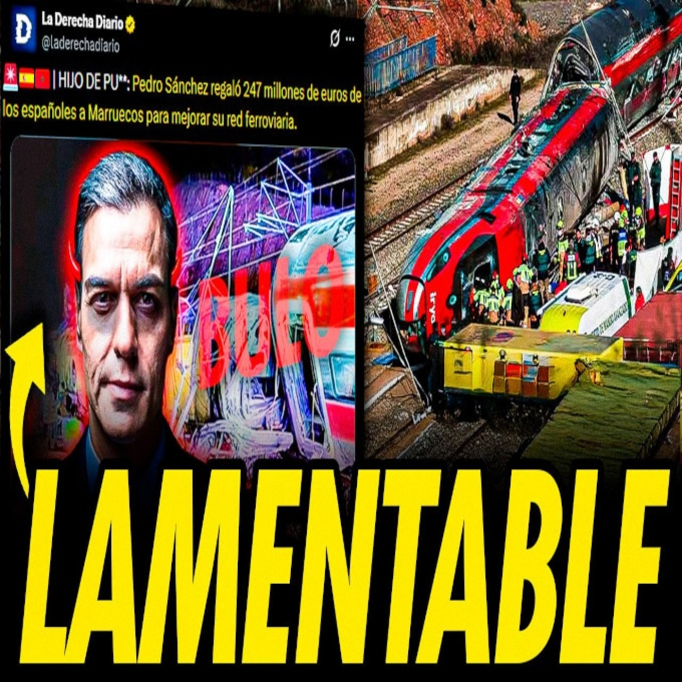 OLEADA DE BULOS SOBRE EL FATAL ACCIDENTE FERROVIARIO EN ADAMUZ