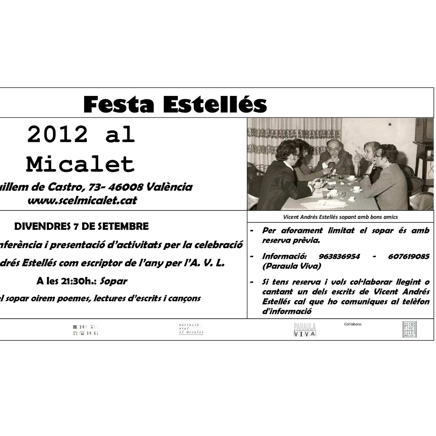 Sopar Estellés. València 2012