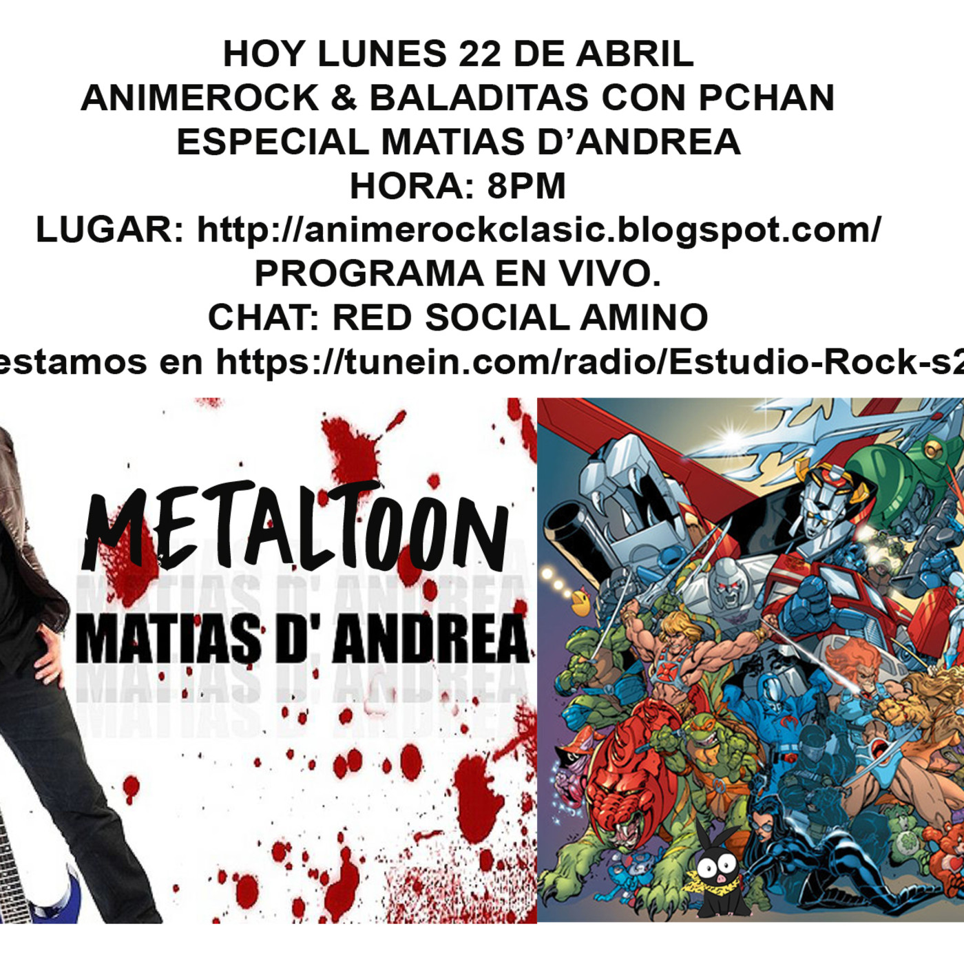 Animerock Classic & Baladitas con Pchan 22 de abril del 2019 episode artwork