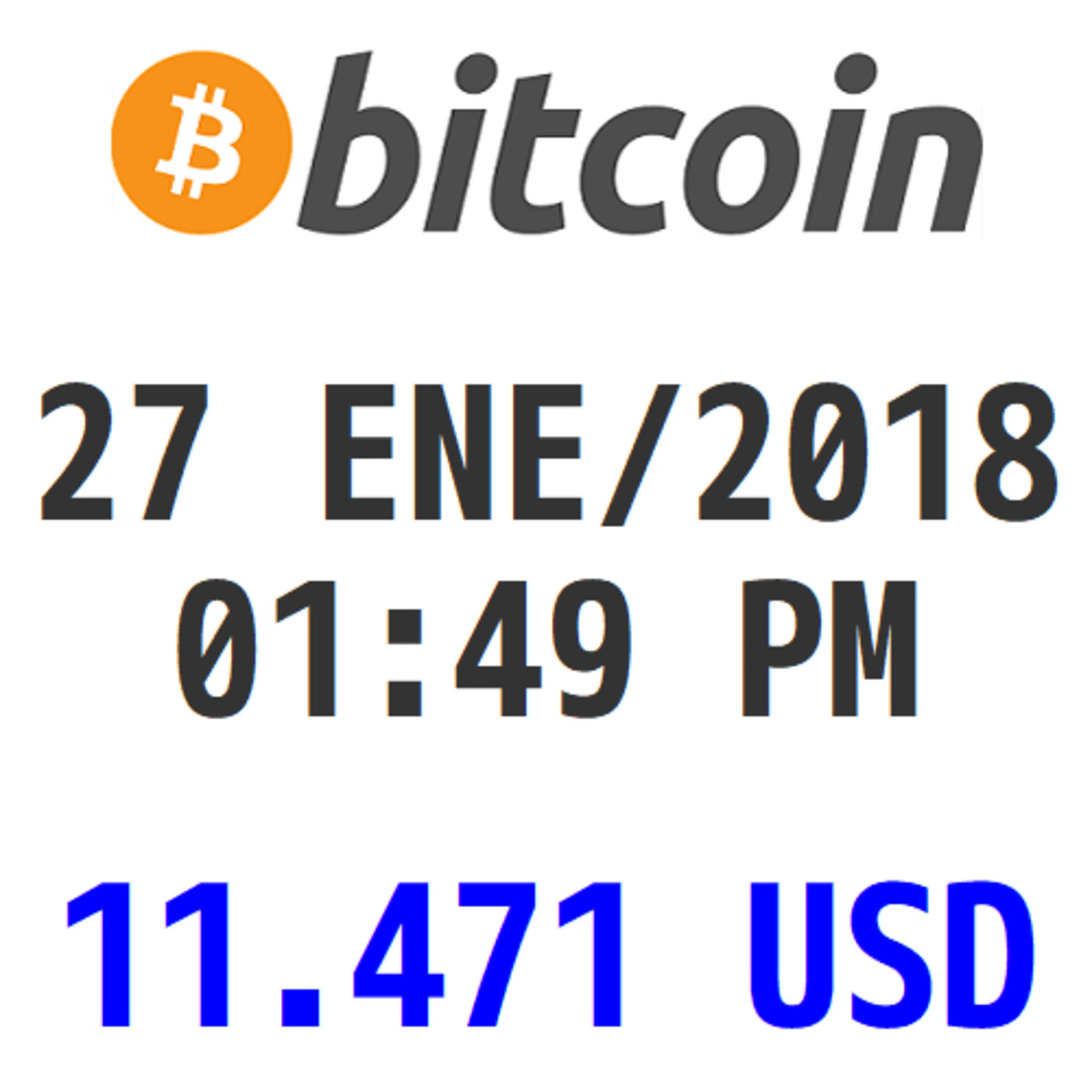 Bitcoin y Criptomonedas 27 ENE/2018 01:49 PM