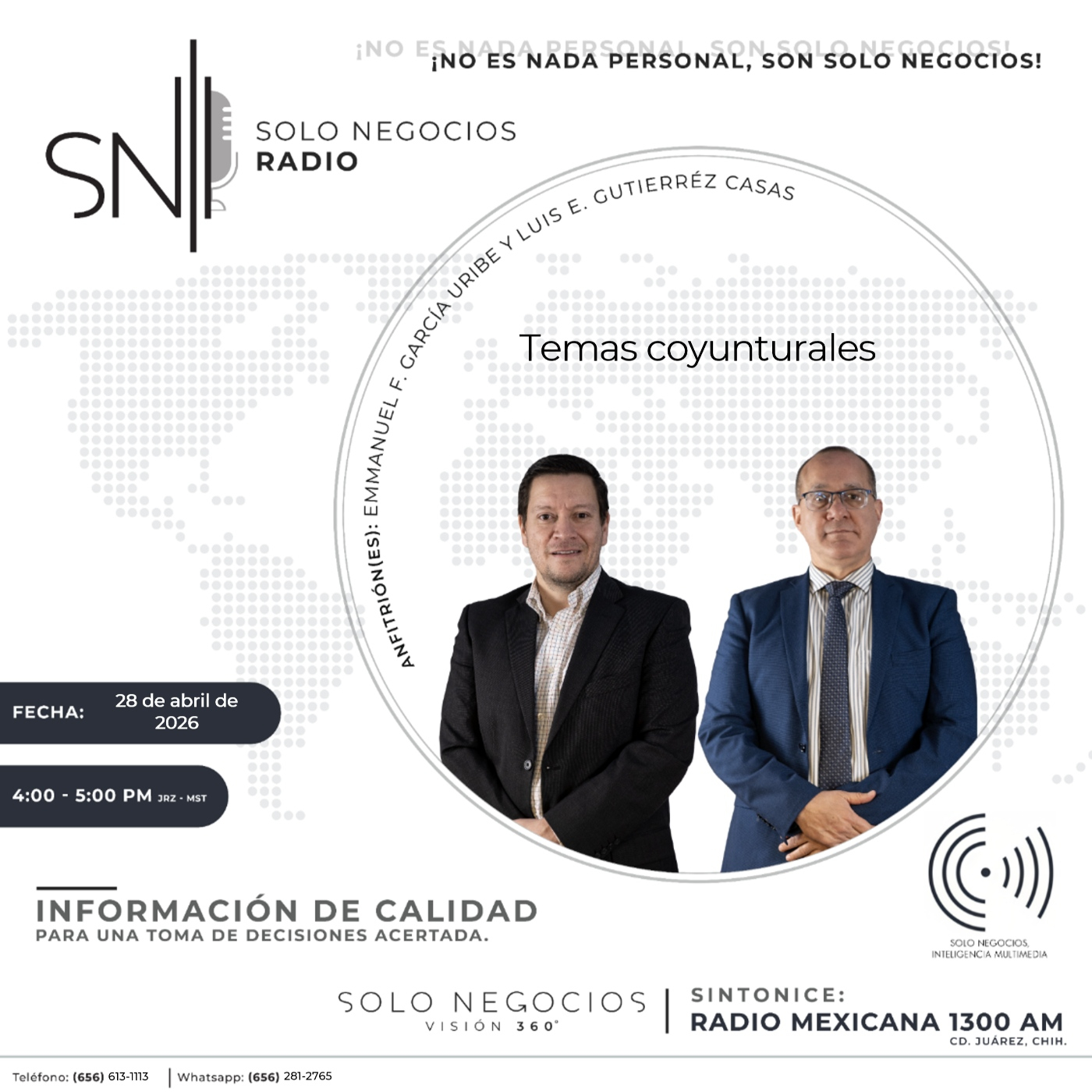 [SNR-28/04/2026] Temas coyunturales