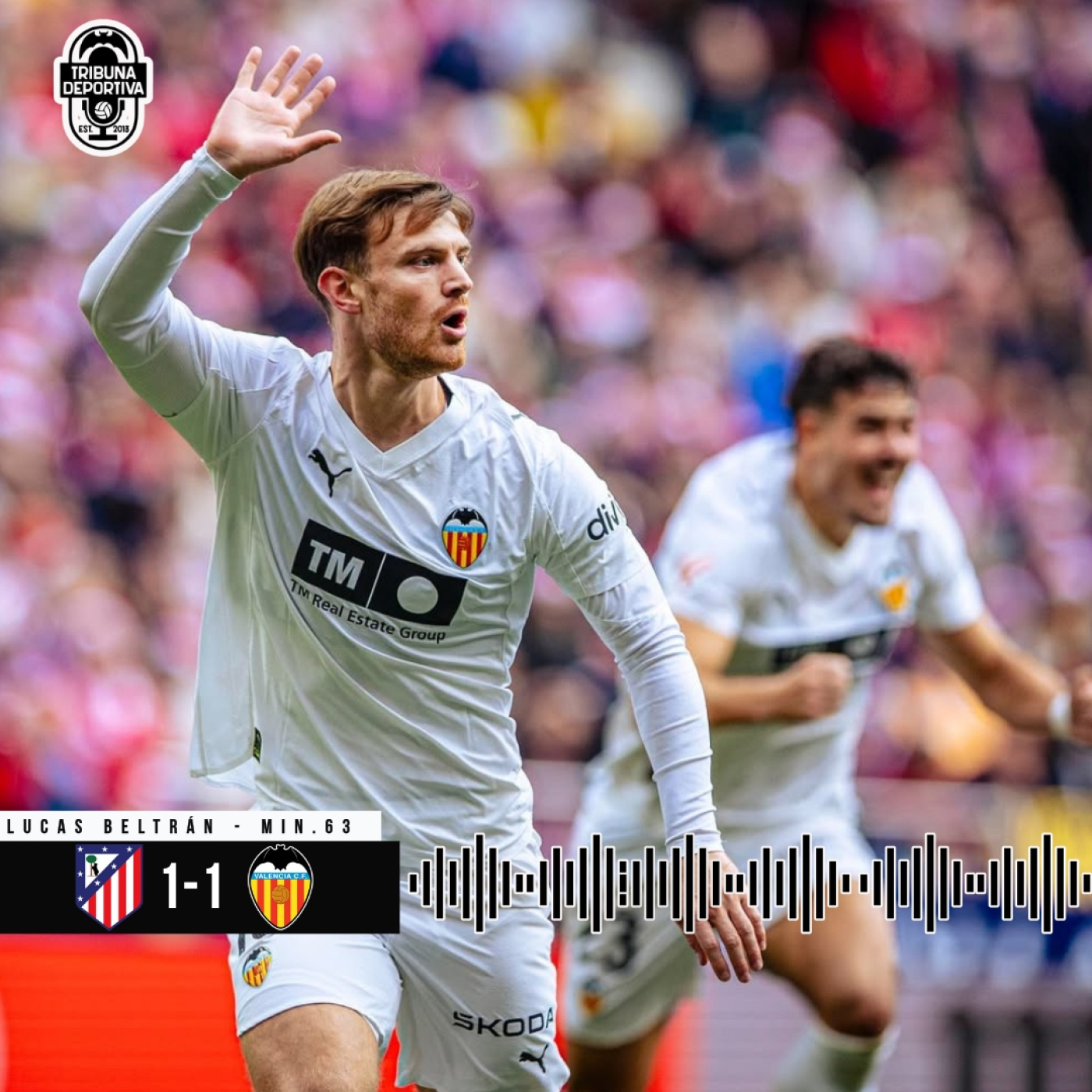 GOL | Lucas Beltrán Atlético de Madrid 1 - 1 Valencia CF J16