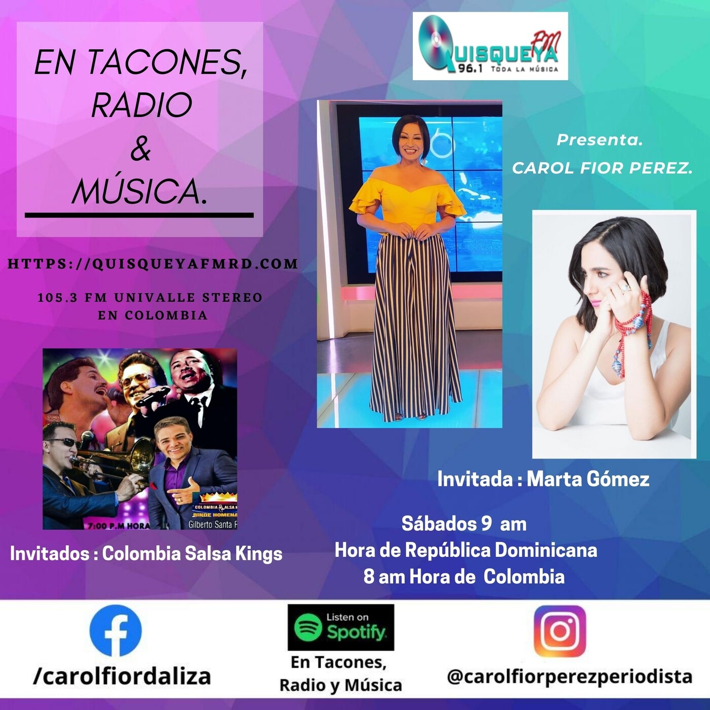 En Tacones, Radio y Música.
