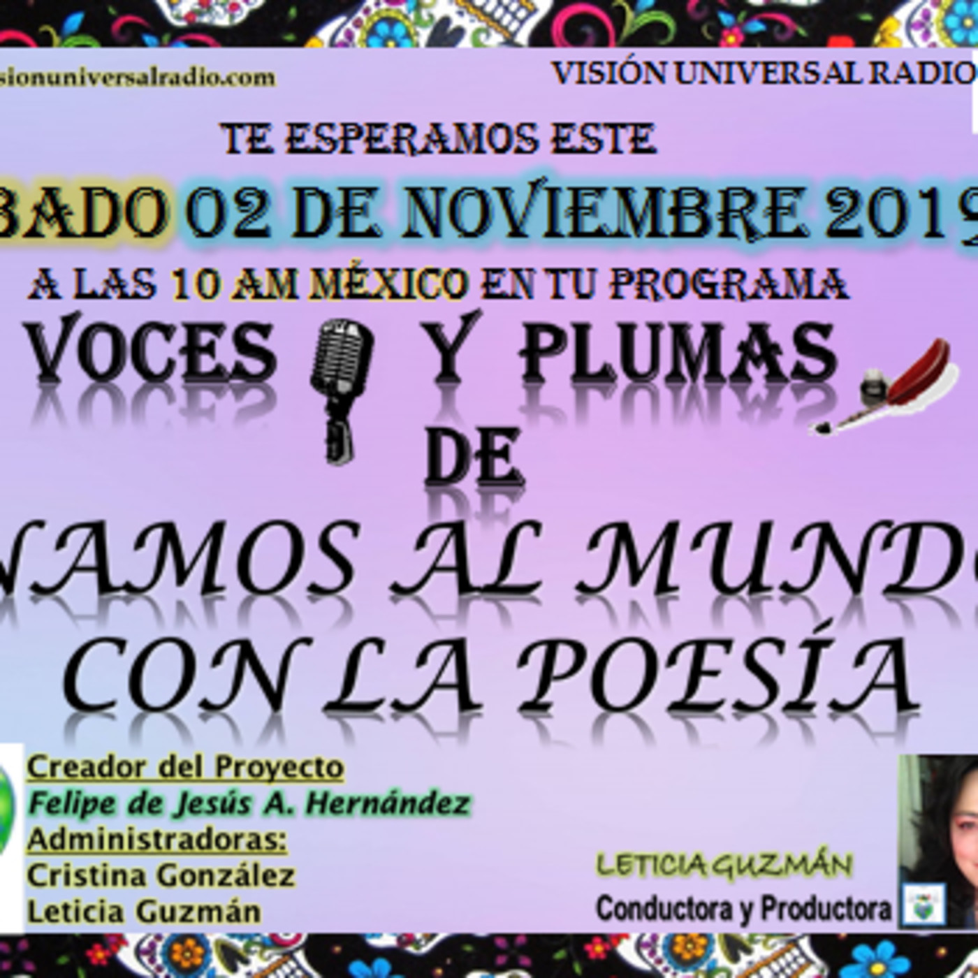 VOCES Y  PLUMAS DE  UNAMOS AL MUNDO CON LA POESIA