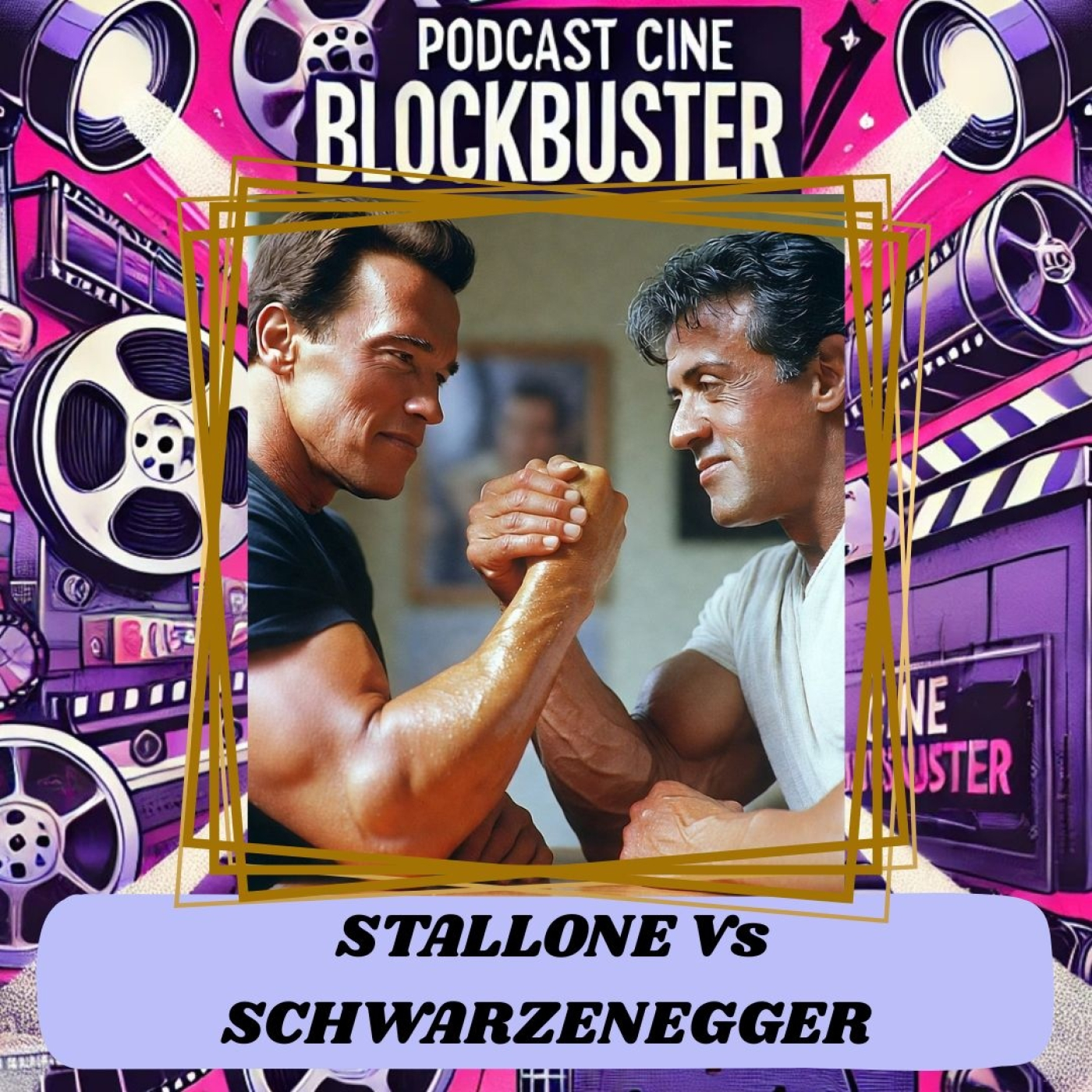 6X12 Sylvester Stallone Vs Arnold Schwarzenegger