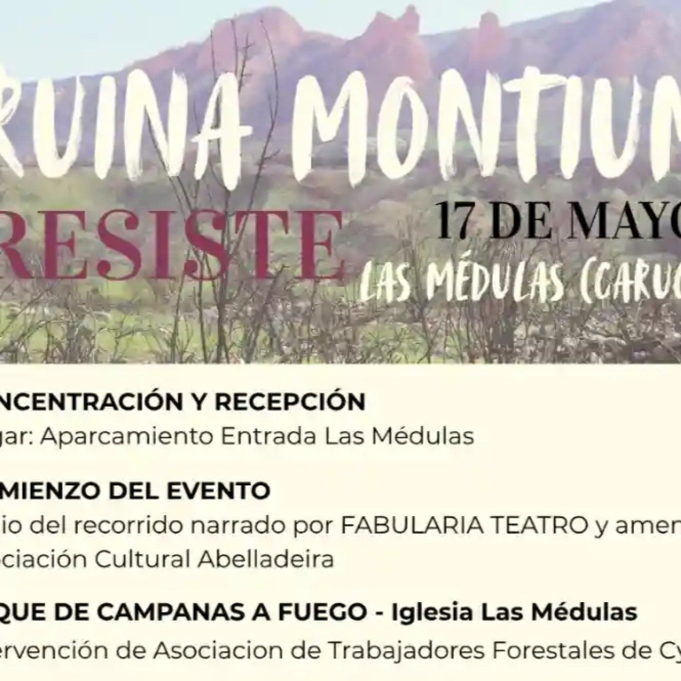 Gabino Oviedo es el presidente de la Asociación de Vecinos de Las Médulas y nos habla del acto del día 17 de mayo