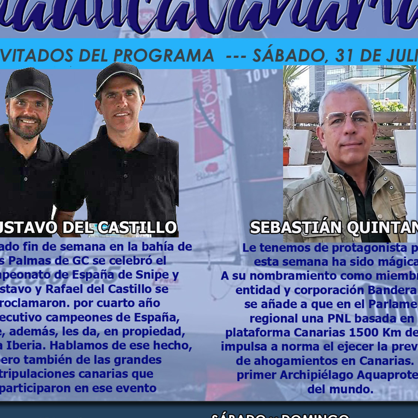 Náutica Canaria Radio.- Programa 442 emitido en Canarias Radio. Sábado 31julio21 episode artwork
