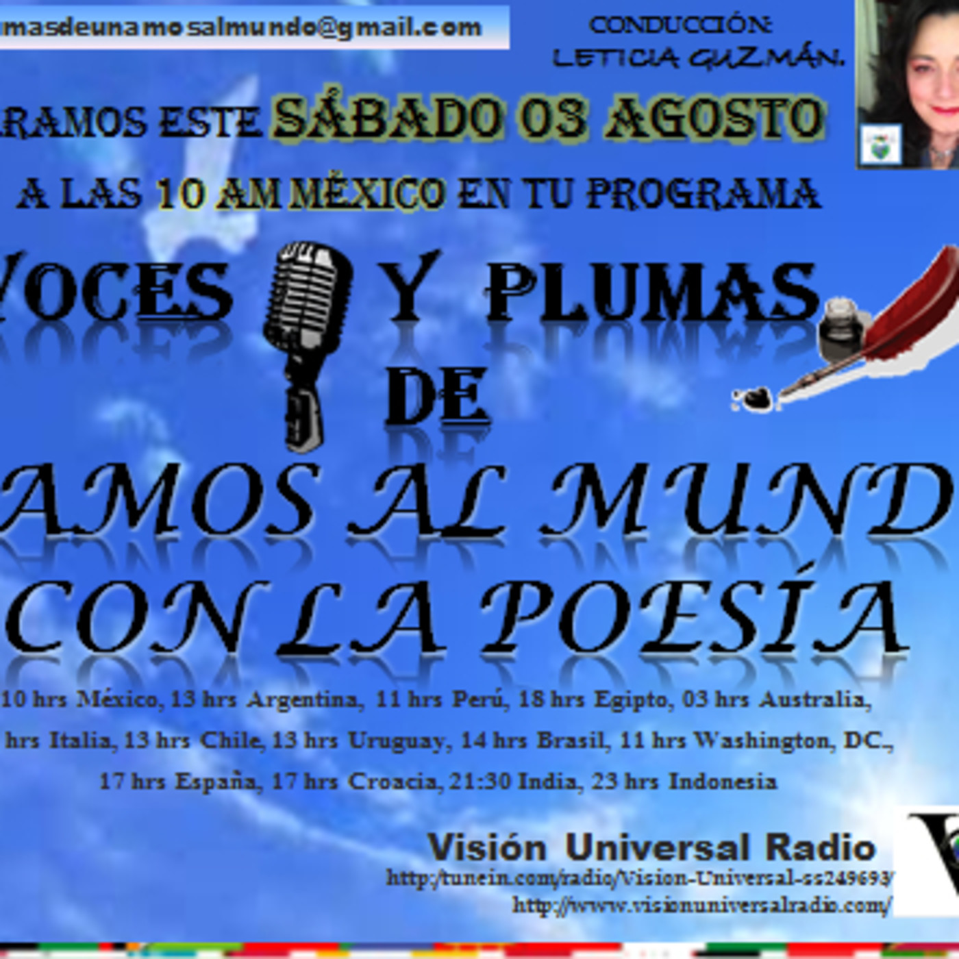VOCES Y  PLUMAS DE  UNAMOS AL MUNDO CON LA POESIA
