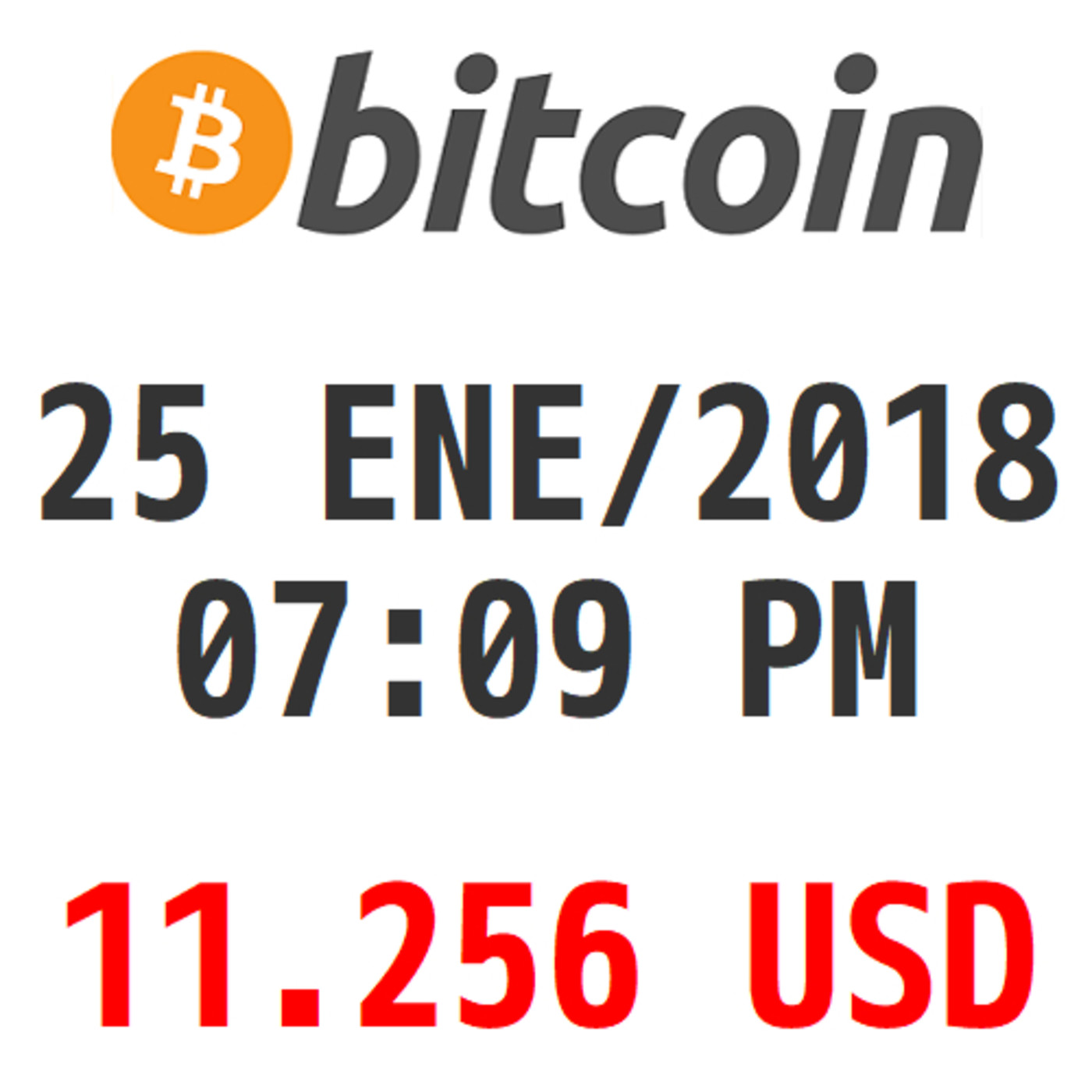 Bitcoin y Criptomonedas 25 ENE/2018 07:09 PM